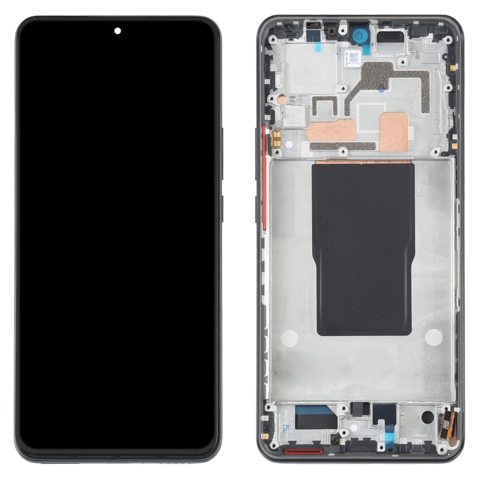 AMOLED LCD Screen For Xiaomi Redmi K50 Ultra / 12T / 12T Pro Digitizer Full Assembly with Frame  Black