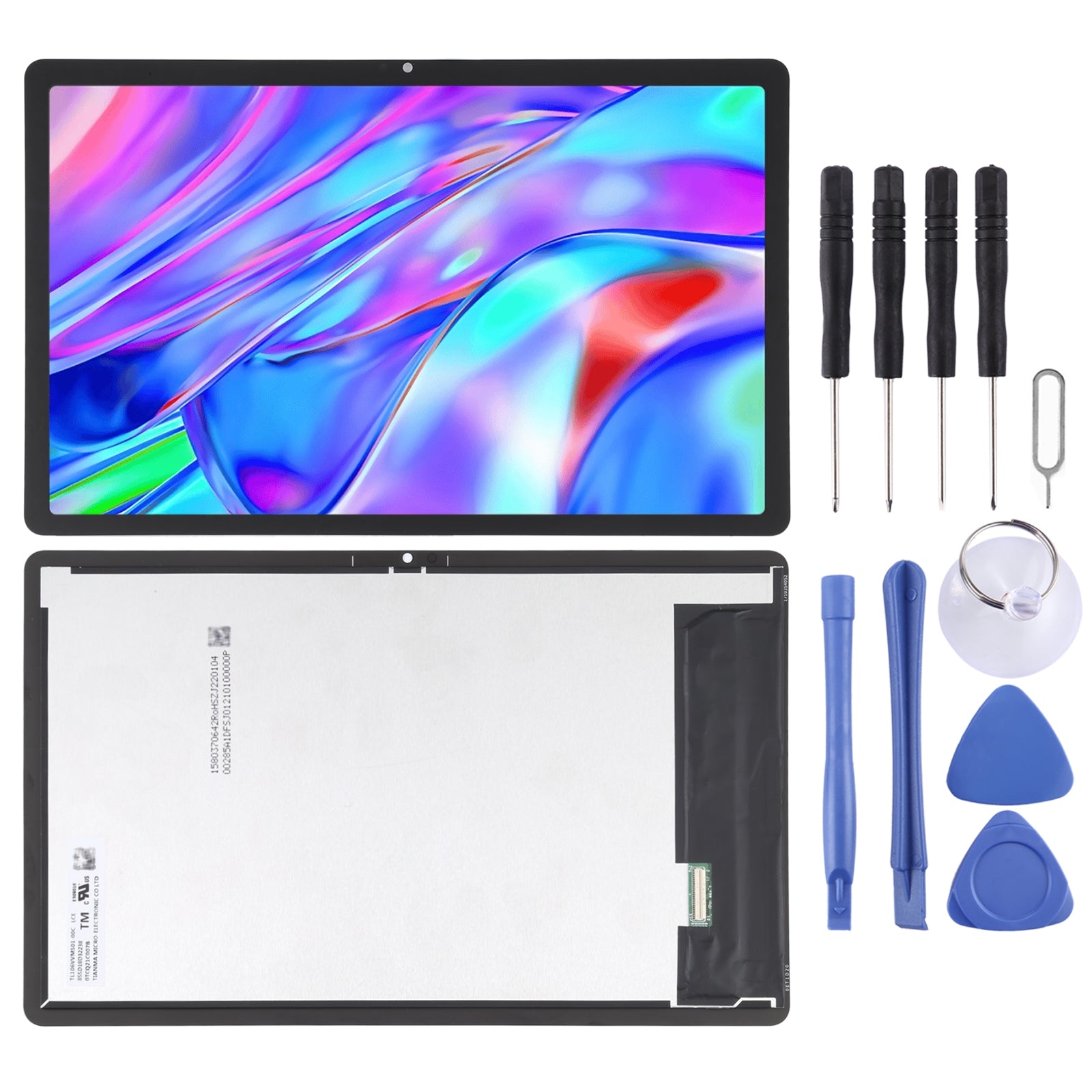 For Lenovo Tab M10 Plus 3rd Gen TB-128FU TB125FU TB128FU TB128XU TB128 TB125 LCD Screen with Digitizer Full Assembly Black