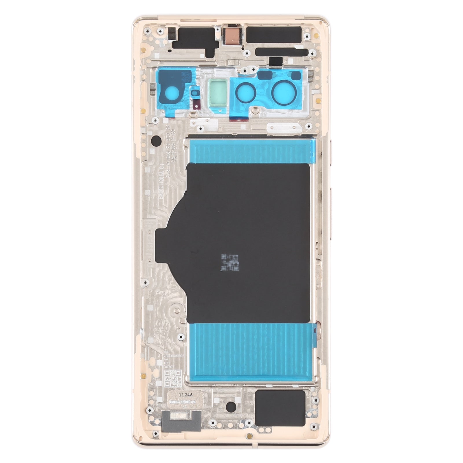 For Google Pixel 6 Pro Battery Back Cover with Middle Frame Gold