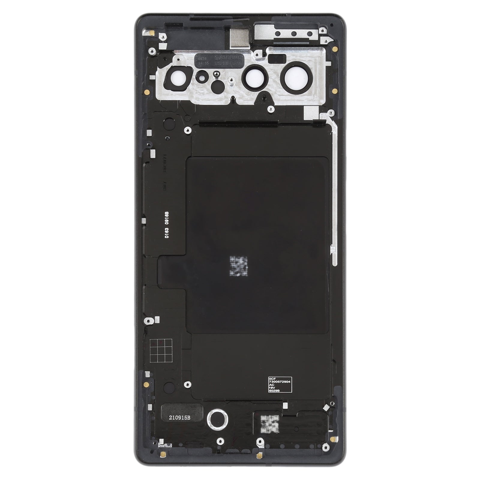 For Google Pixel 6 Battery Back Cover with Middle Frame Black