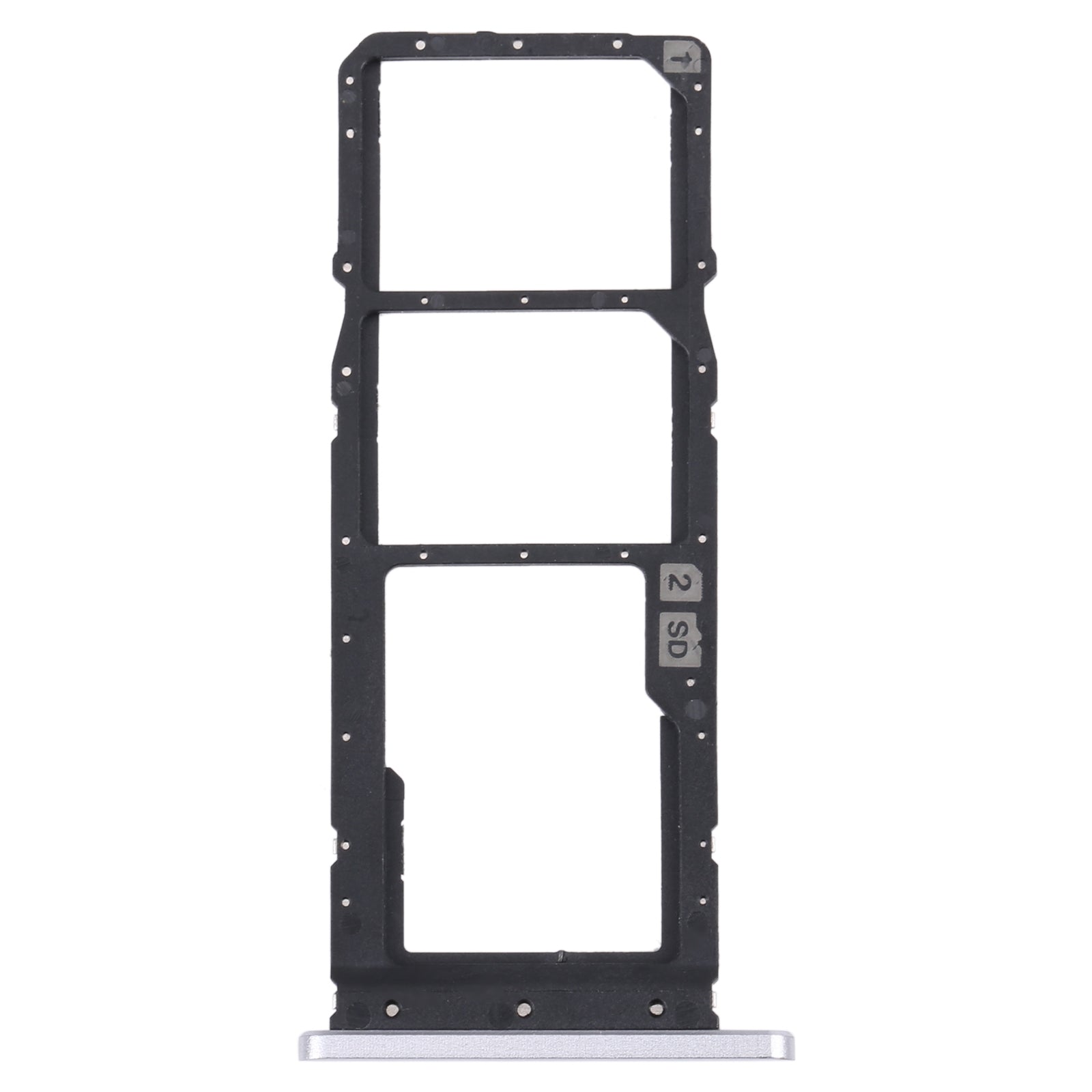 For Asus Zenfone 7 ZS670KS SIM Card Tray + SIM Card Tray + Micro SD card tray  Silver