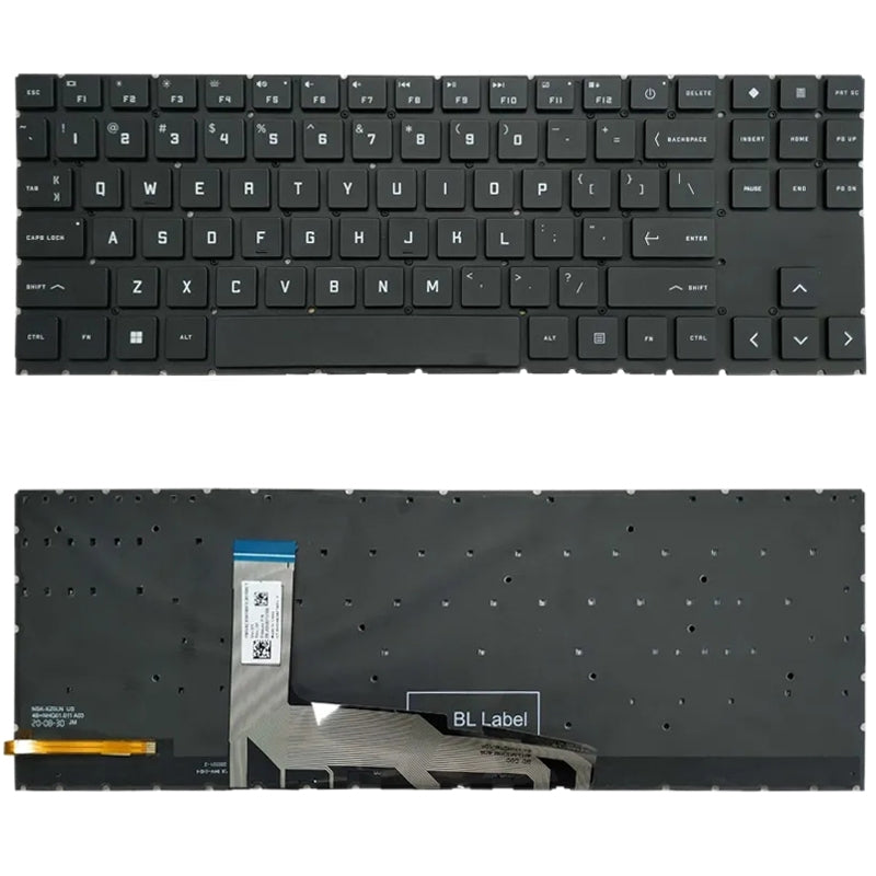 For HP Omen 15-EK 15-EK0019NR 15-EN 15-EN0013DX TPN-Q236 Lap Keyboard  White