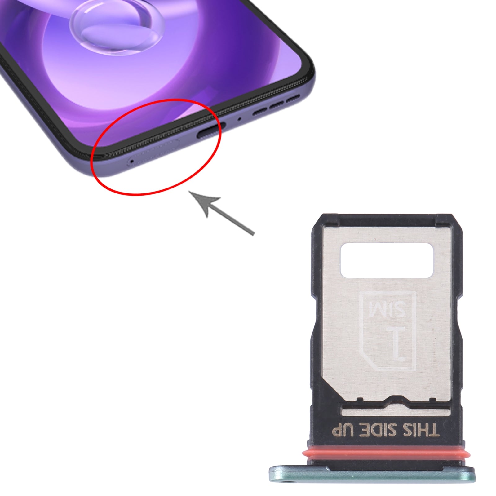 For Motorola Edge 30 Neo SIM Card Tray + SIM Card Tray  Green