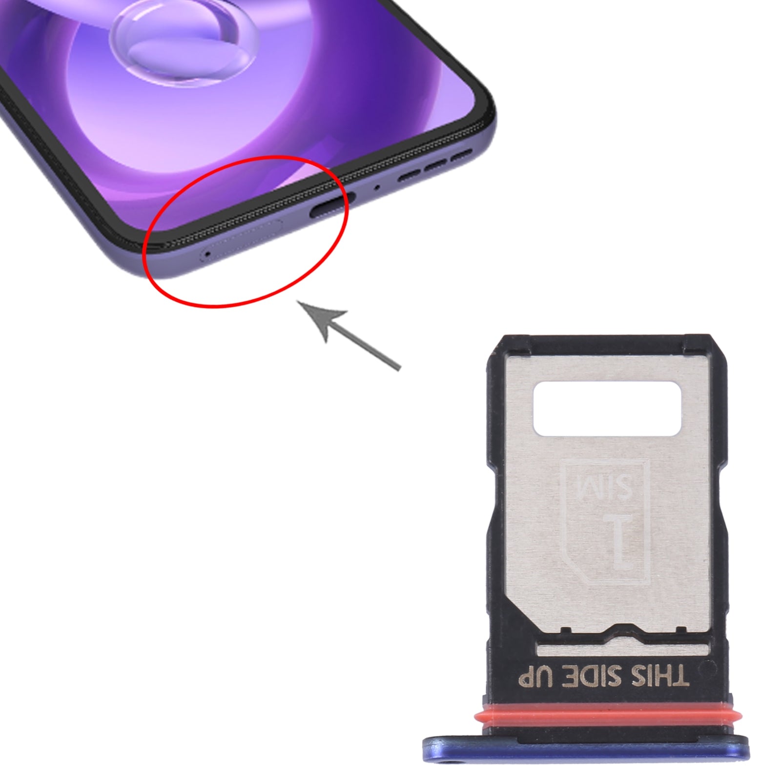 For Motorola Edge 30 Neo SIM Card Tray + SIM Card Tray  Purple