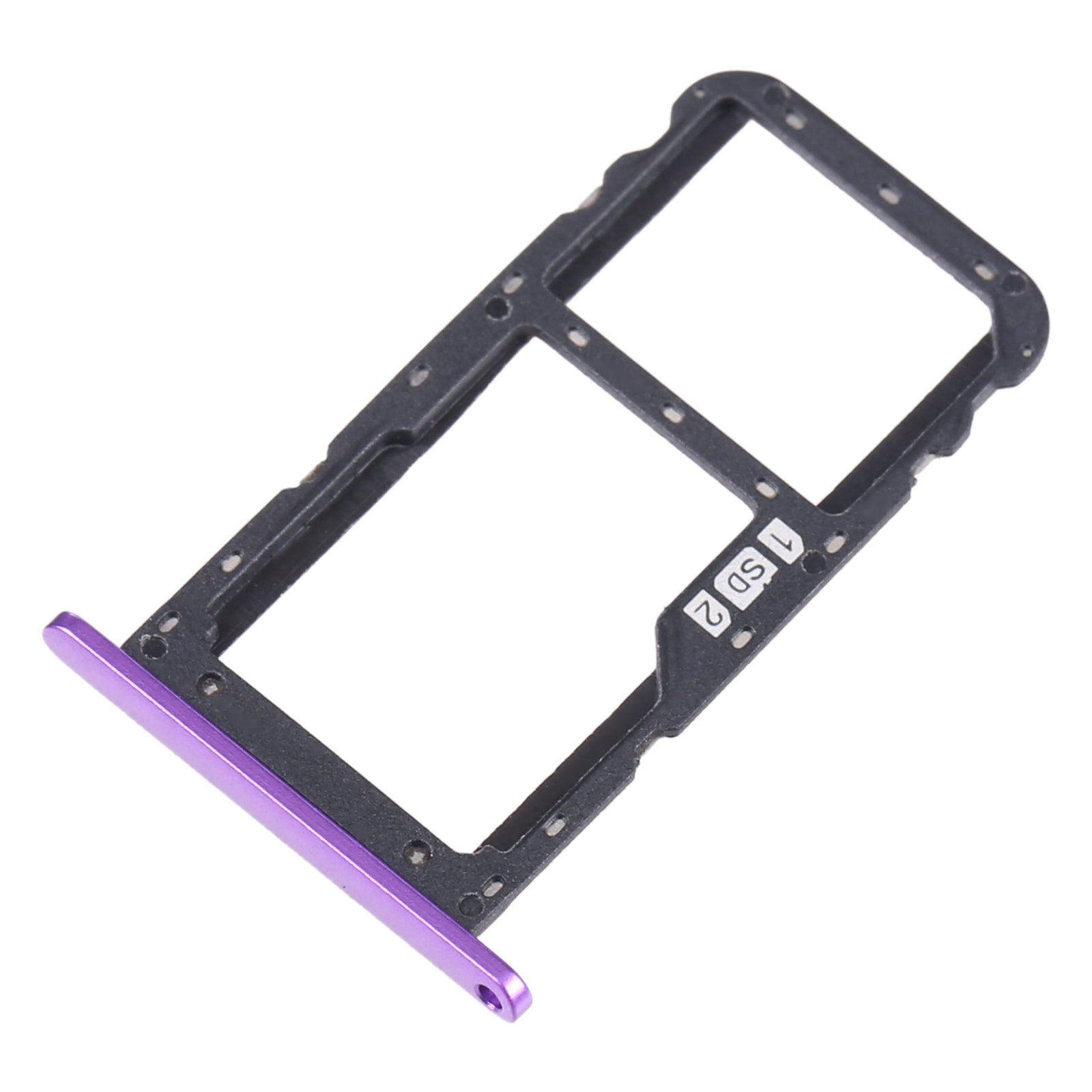 For Lenovo Z5 L78011 SIM Card Tray + SIM Card Tray / Micro SD Card Tray  Purple