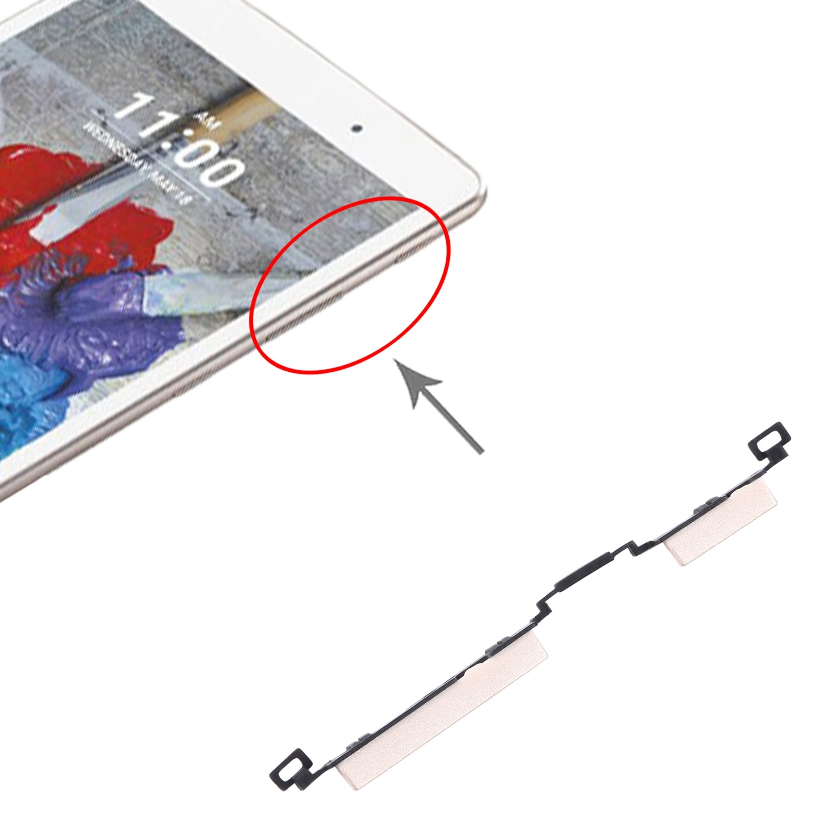 For LG G Pad X 8.0 V520 Volume Button Control Button  Gold