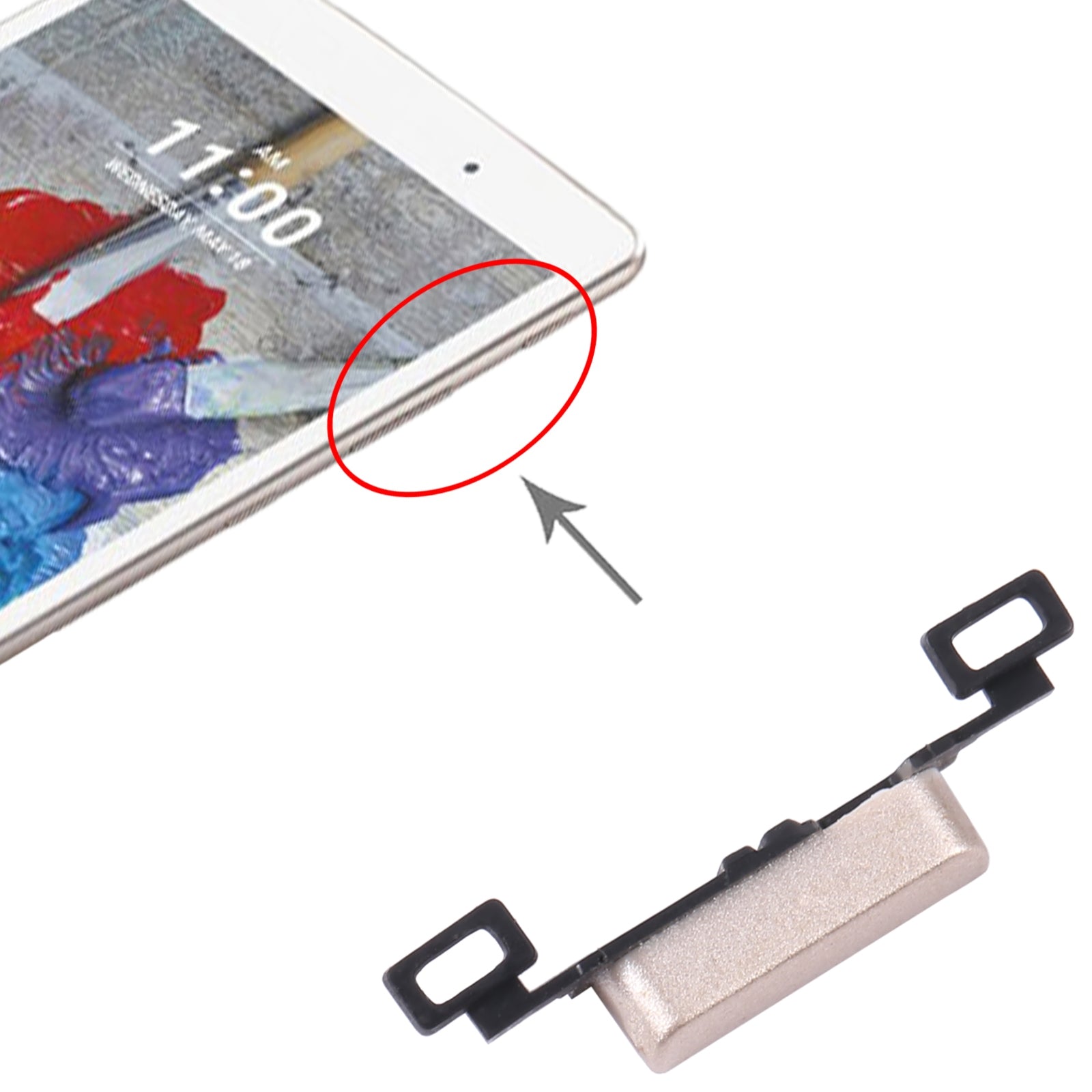 For LG G Pad X 8.0 V520 Power Button Control Button Gold