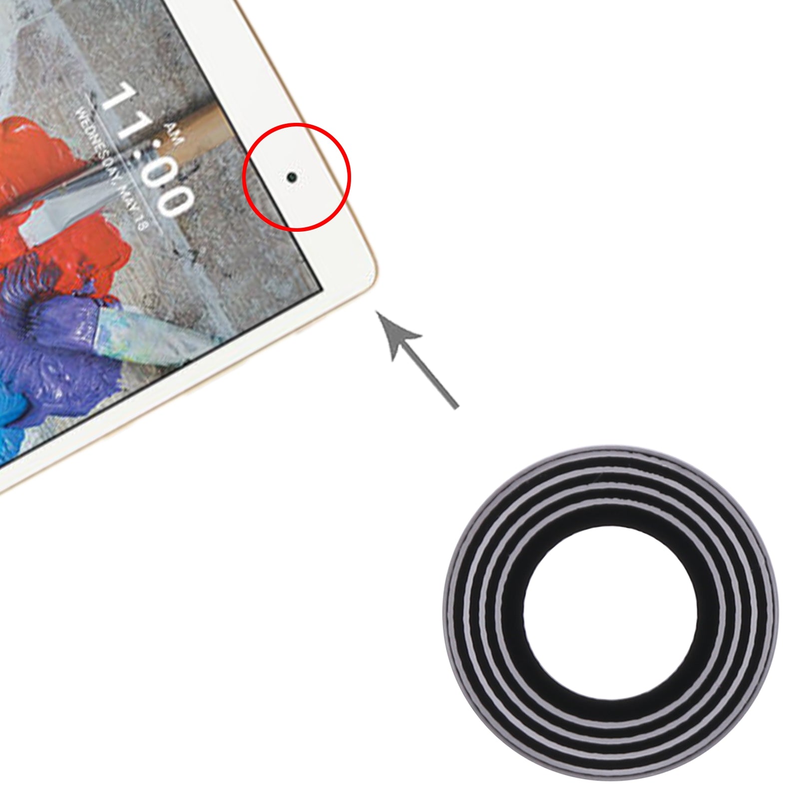 For LG G Pad X 8.0 V520 Front Facing Camera Glass Lens