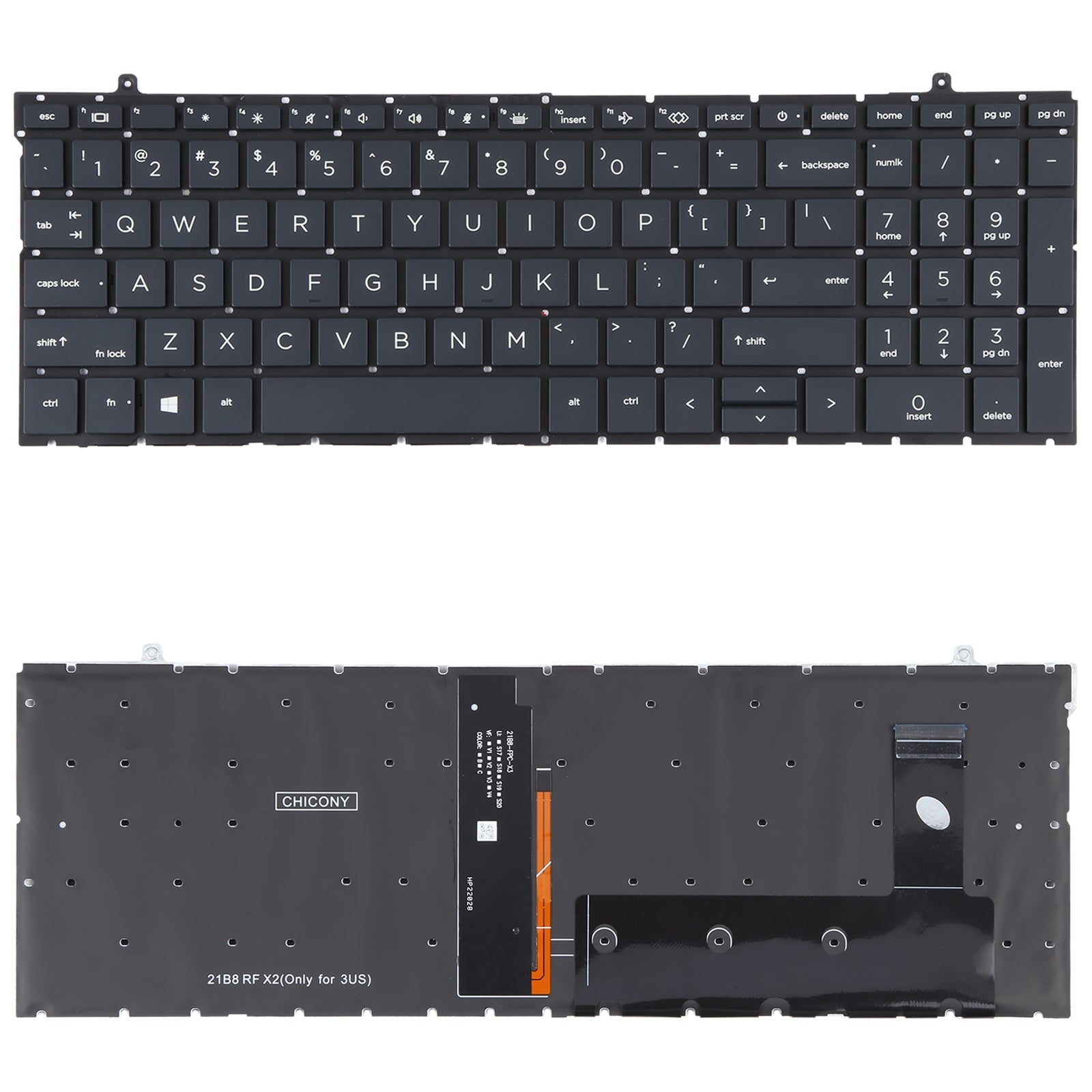 For HP ProBook 450 G9 455 G9 455R G9 HSN-Q34C-4 US Version Keyboard with Backlight