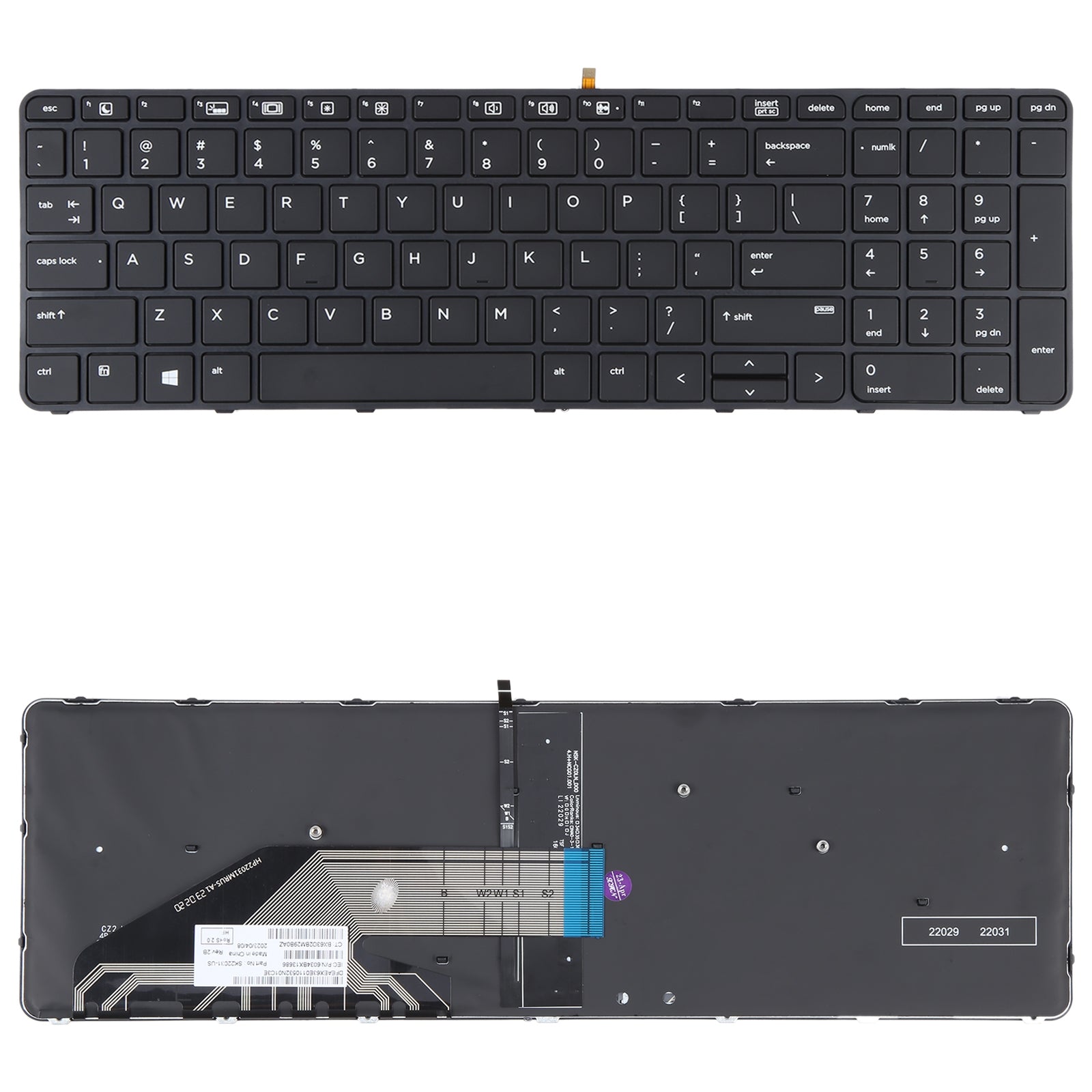 For HP Probook 650 G2 G3 655 G3 450 G3 841137-001 US Version Keyboard with Backlight
