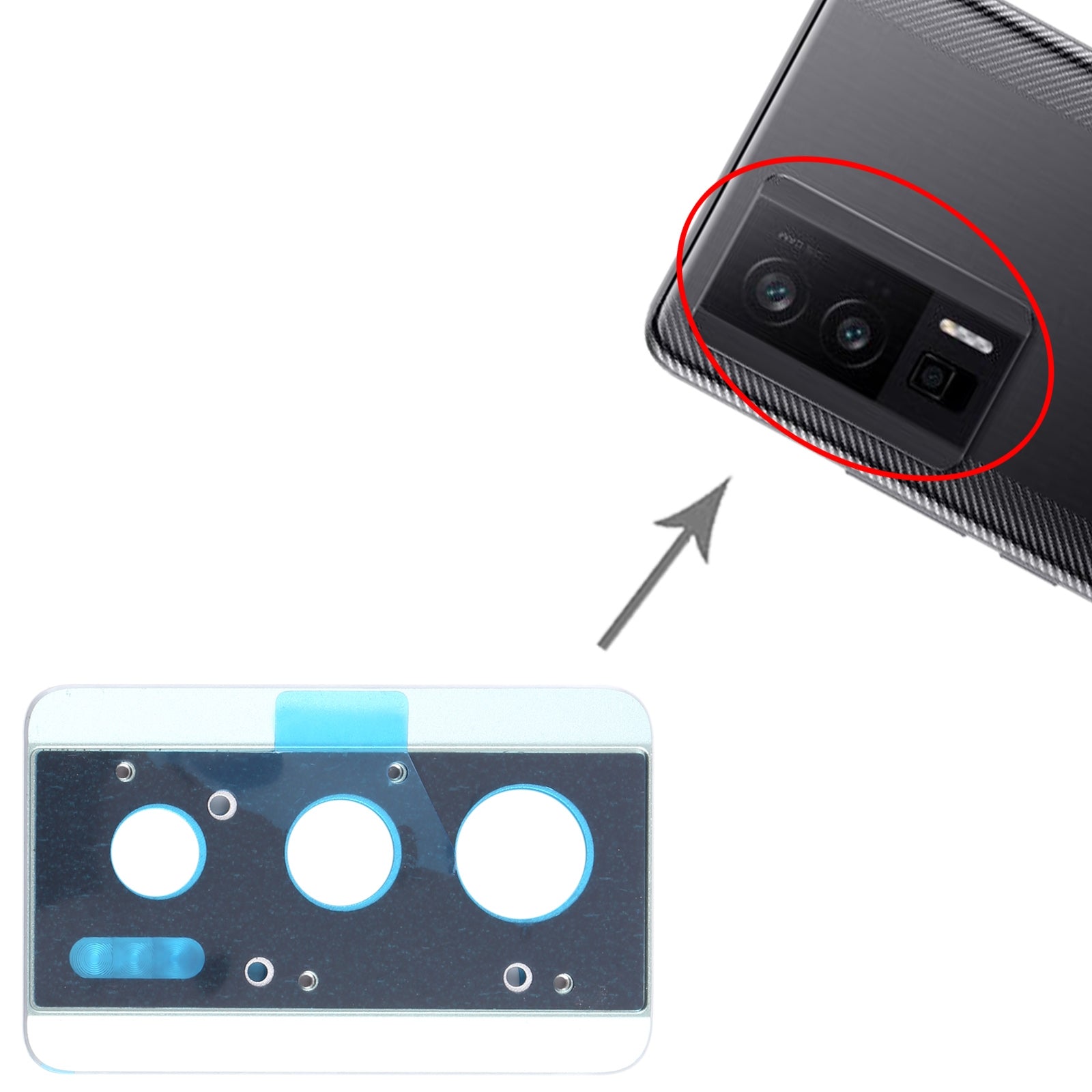 Back Camera Lens Frame for Xiaomi Redmi K60E  Green