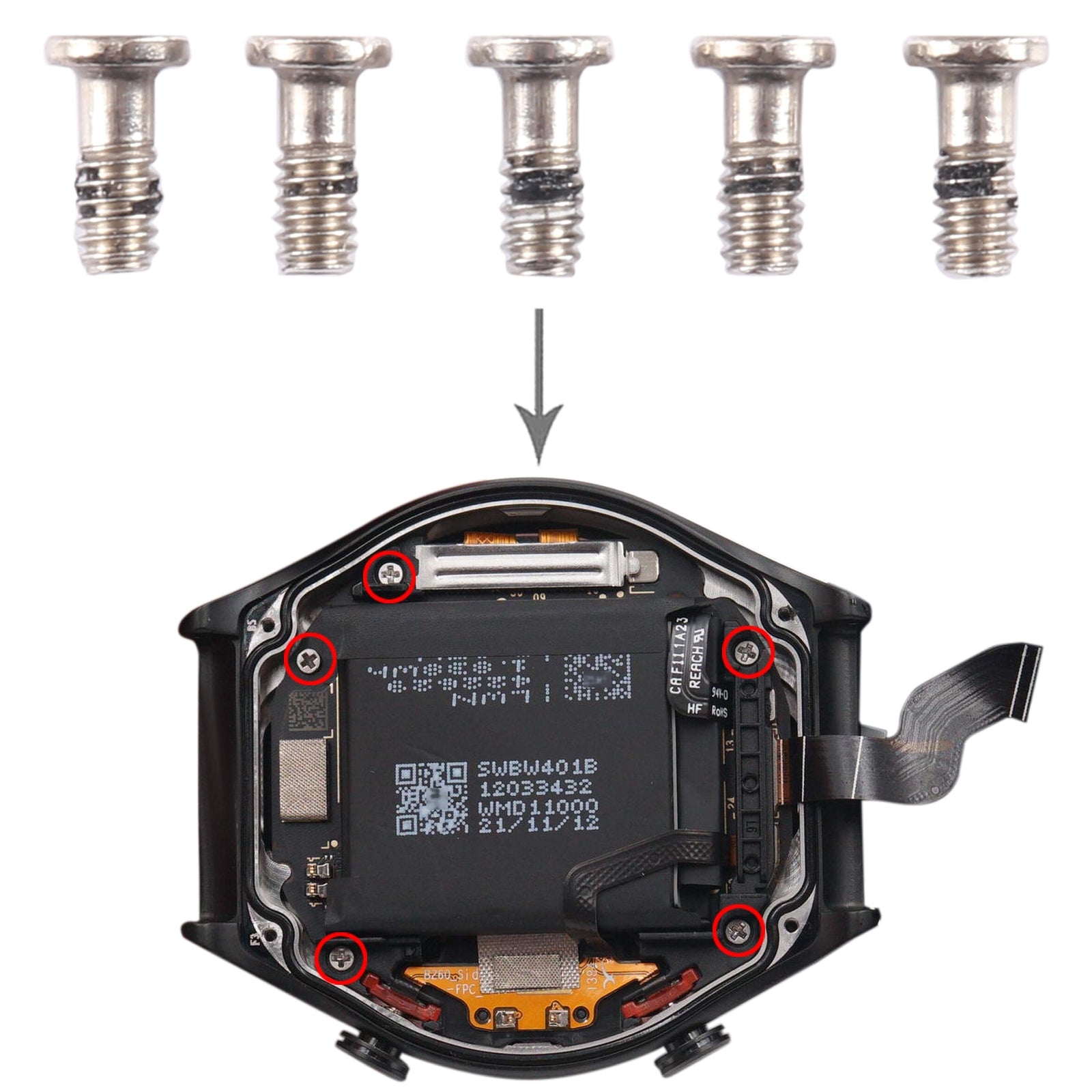 5 PCS Motherboard Screws For Xiaomi Watch S1