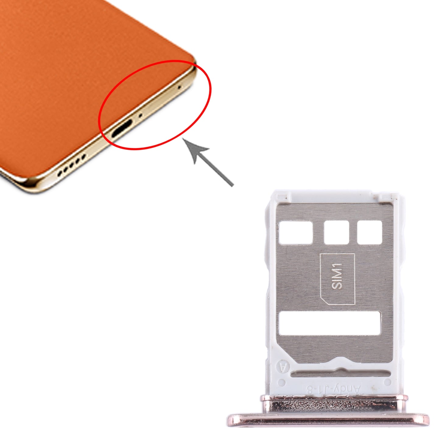 For Honor X9b SIM Card Tray  Pink