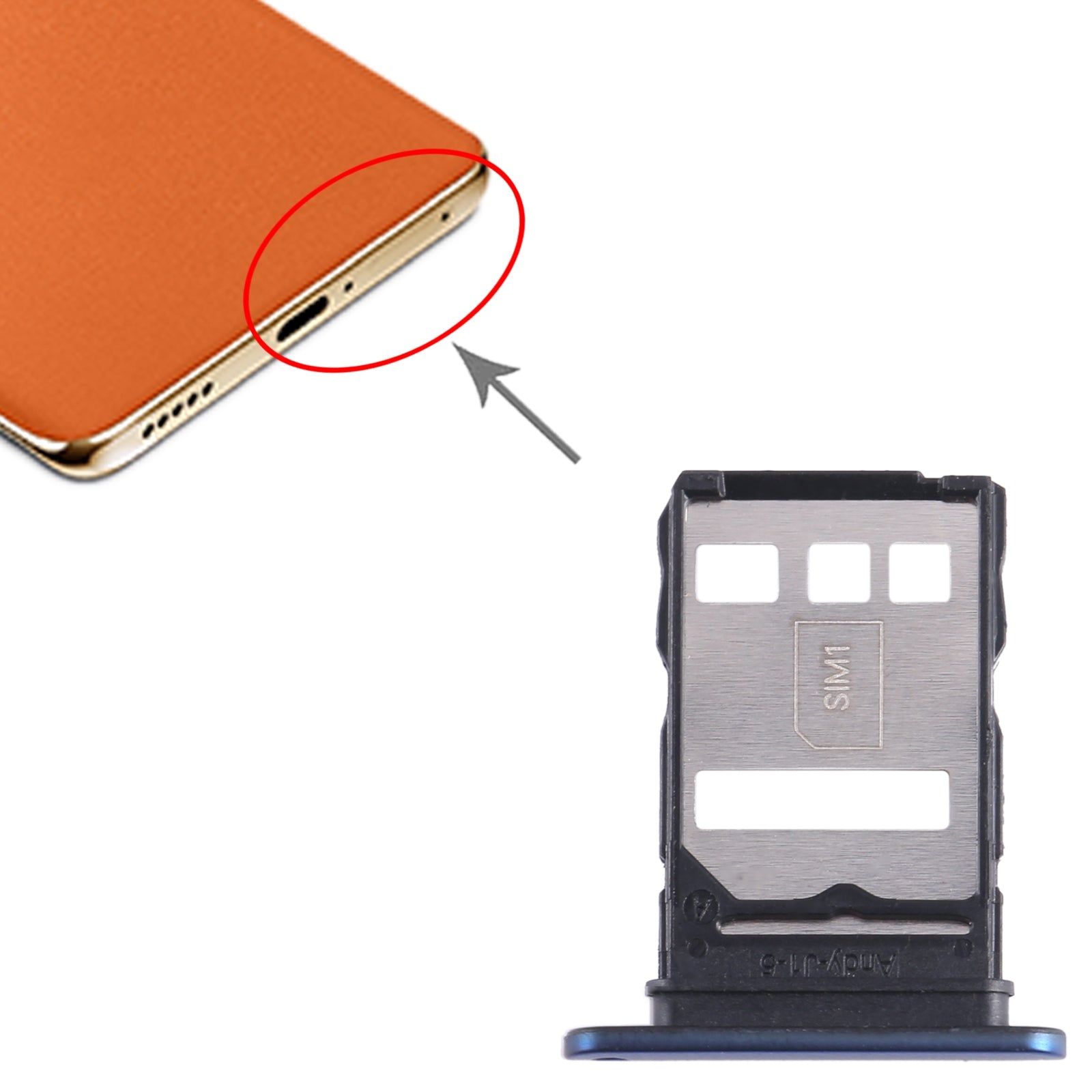 For Honor X9b SIM Card Tray  Blue