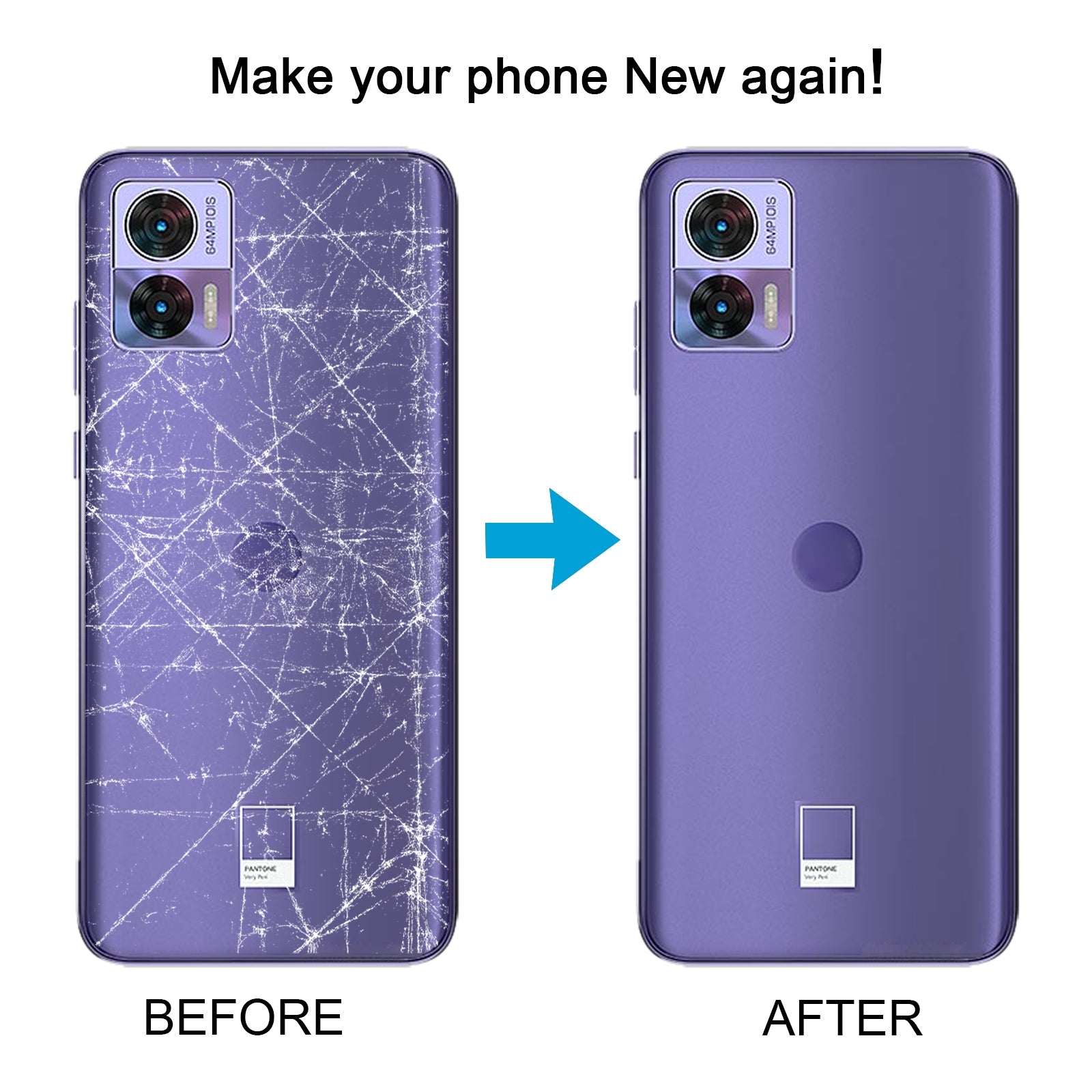 For Motorola Edge 30 Neo Battery Back Cover Black