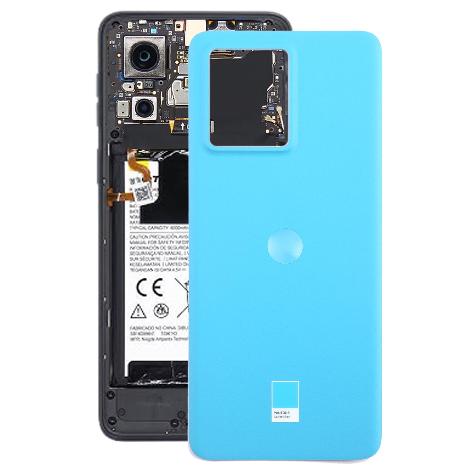For Motorola Edge 40 Neo Battery Back Cover Blue