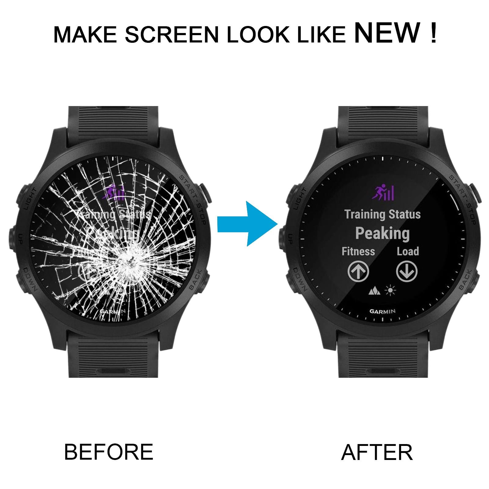 For Garmin Forerunner 945 LCD Screen with Digitizer Full Assembly  Black