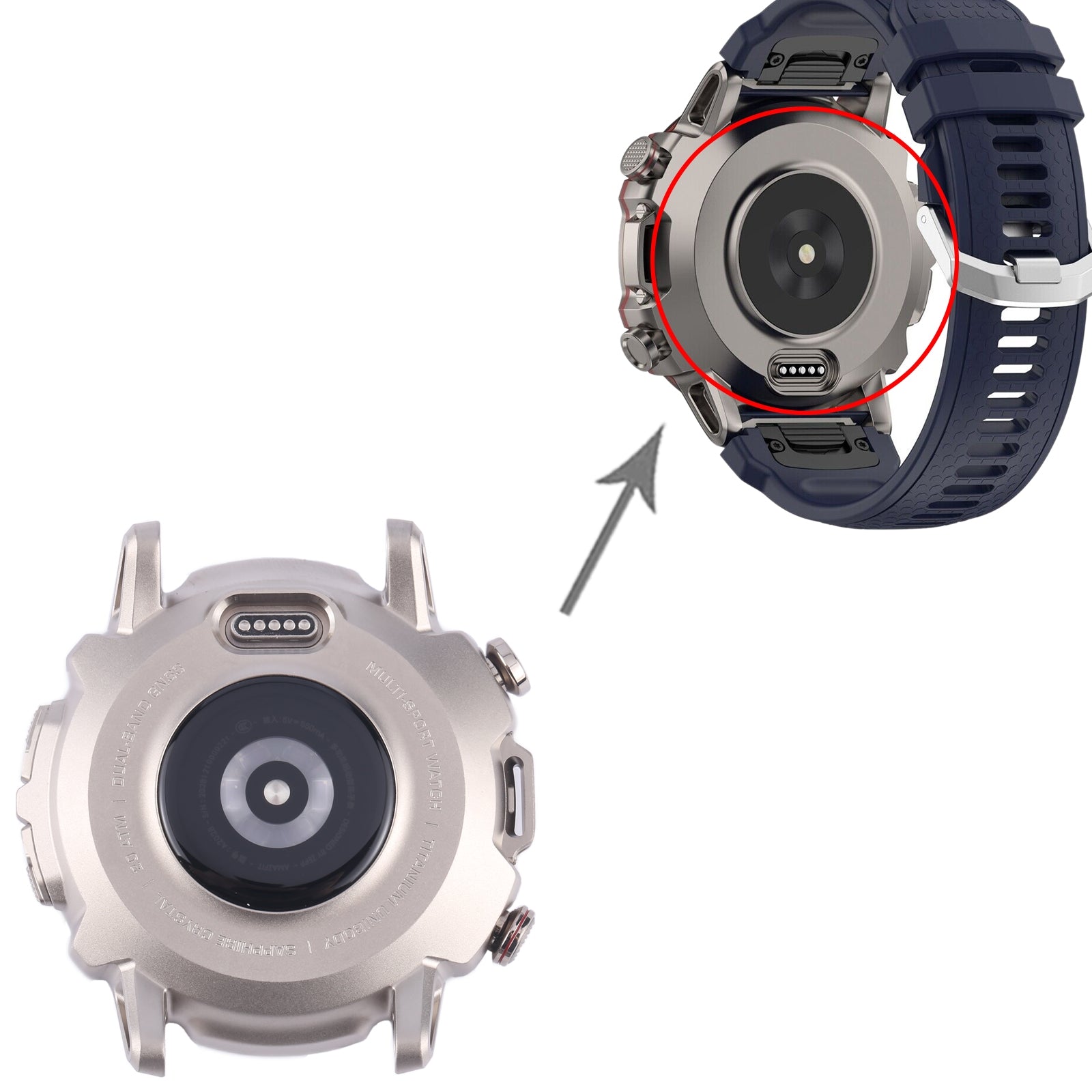 For Amazfit Falcon Back Cover with Heart Rate