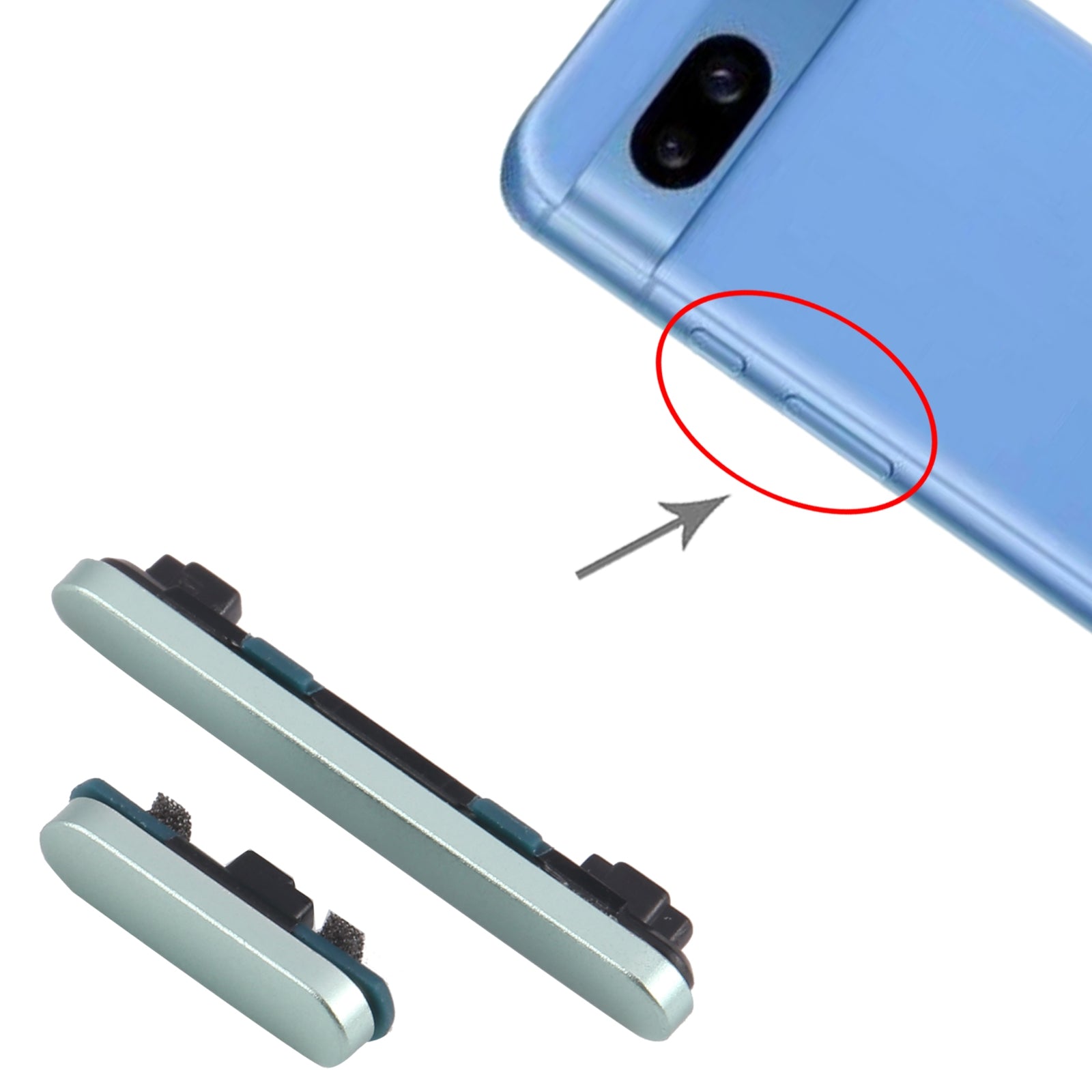 For Google Pixel 8A Power Button + Volume Control Button  Green