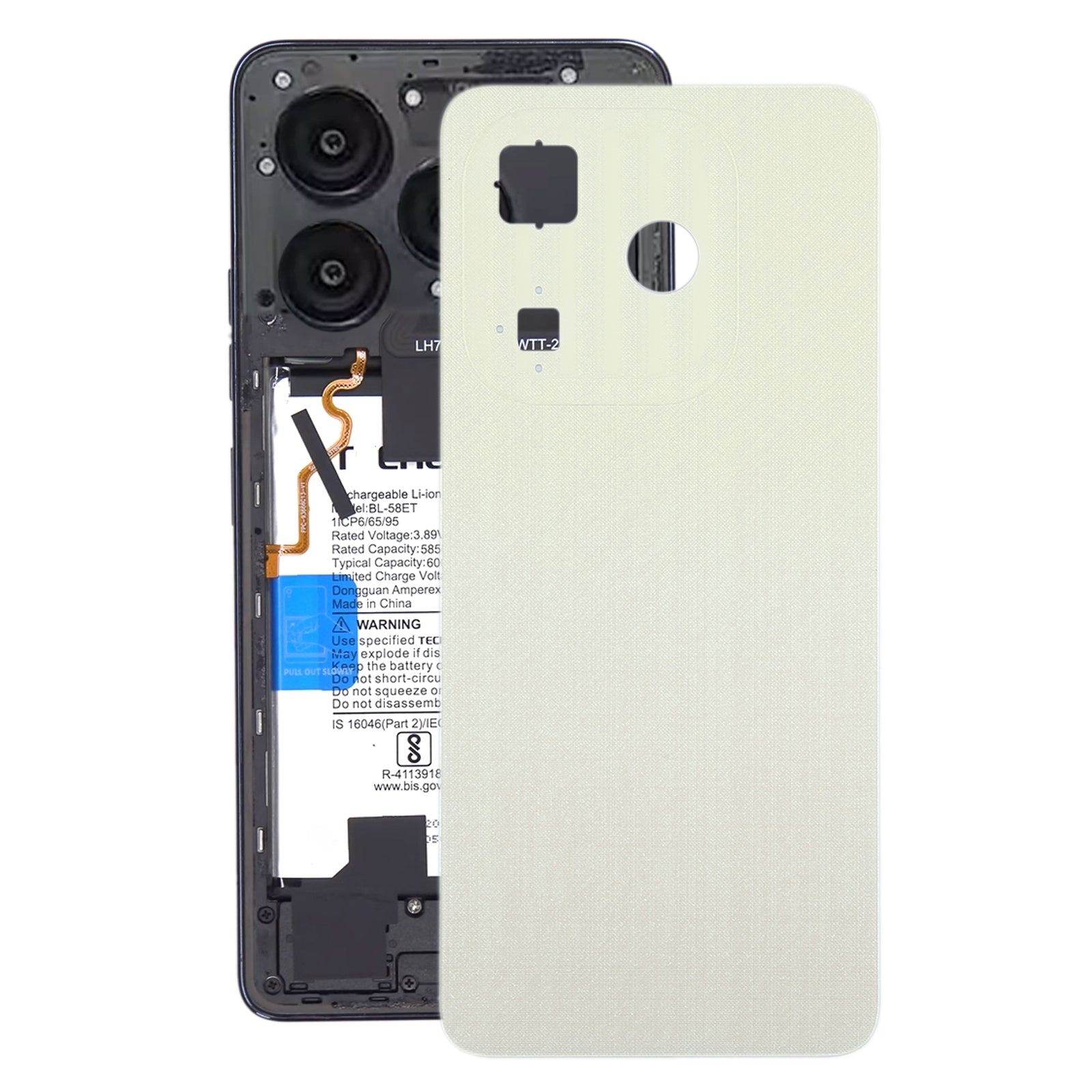 For itel P55 Battery Back Cover Gold