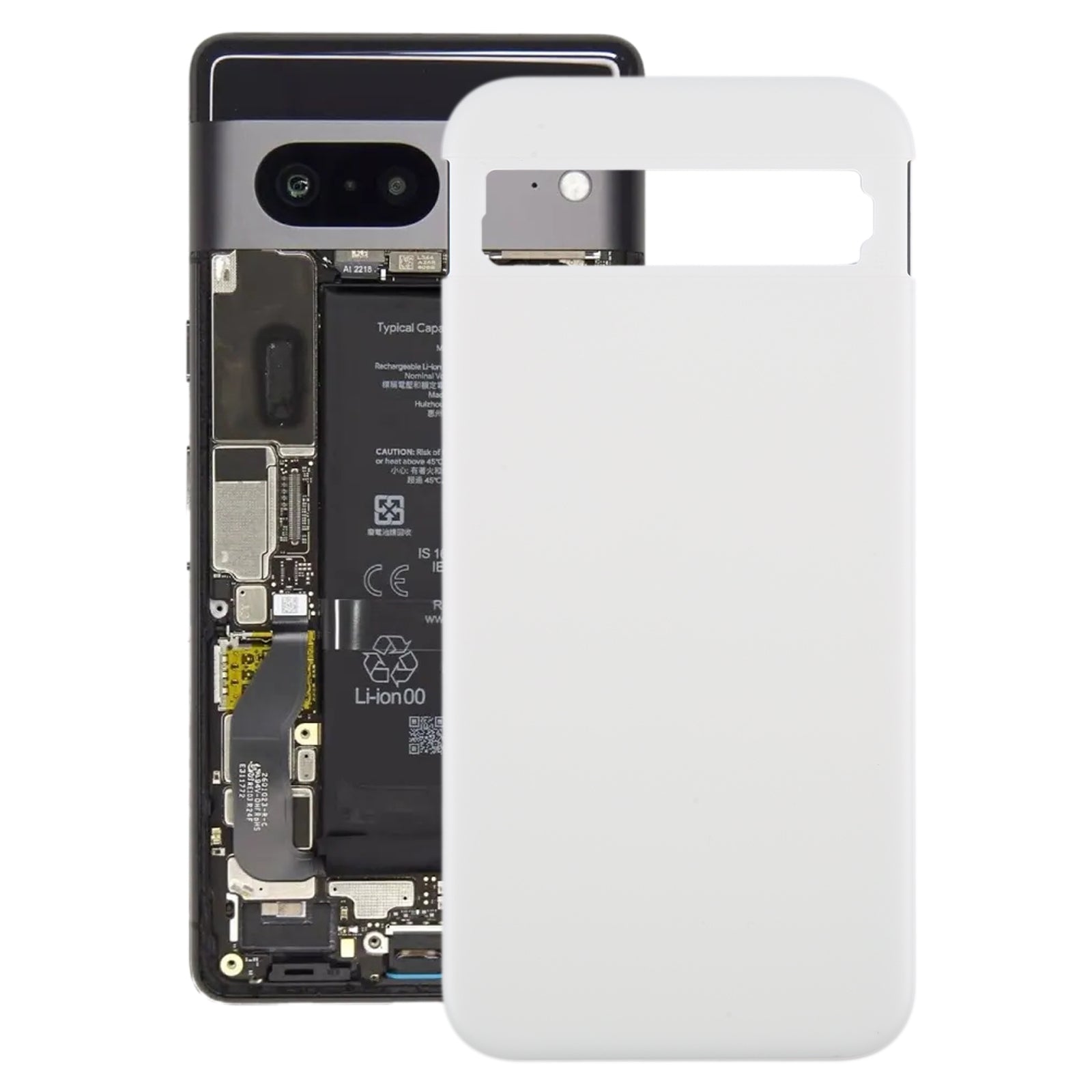 For Google Pixel 8a Battery Back Cover Silver