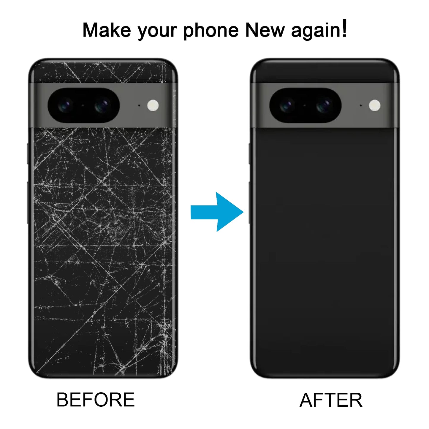 For Google Pixel 8a Battery Back Cover Blue