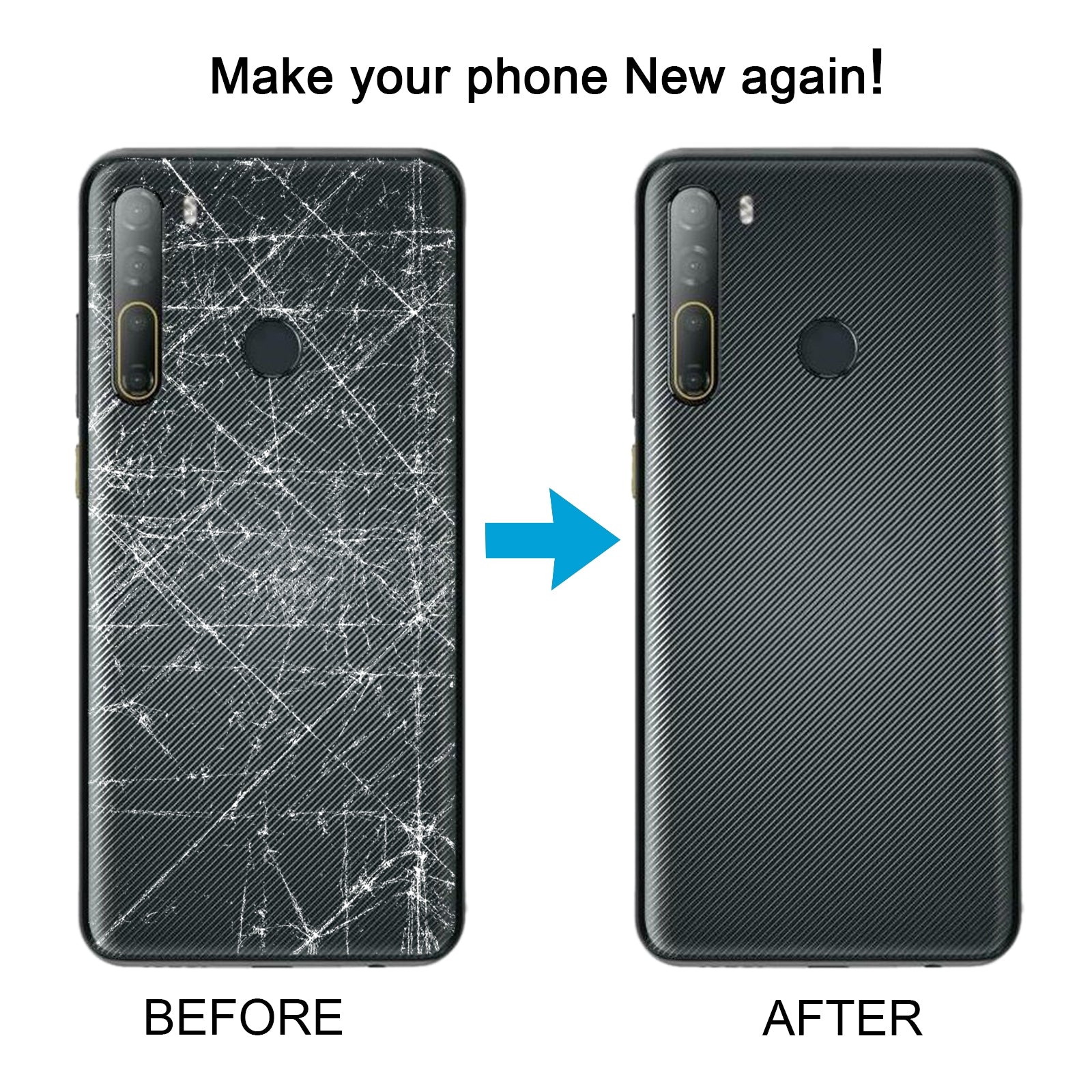 For HTC Desire 20 Pro Battery Back Cover Black