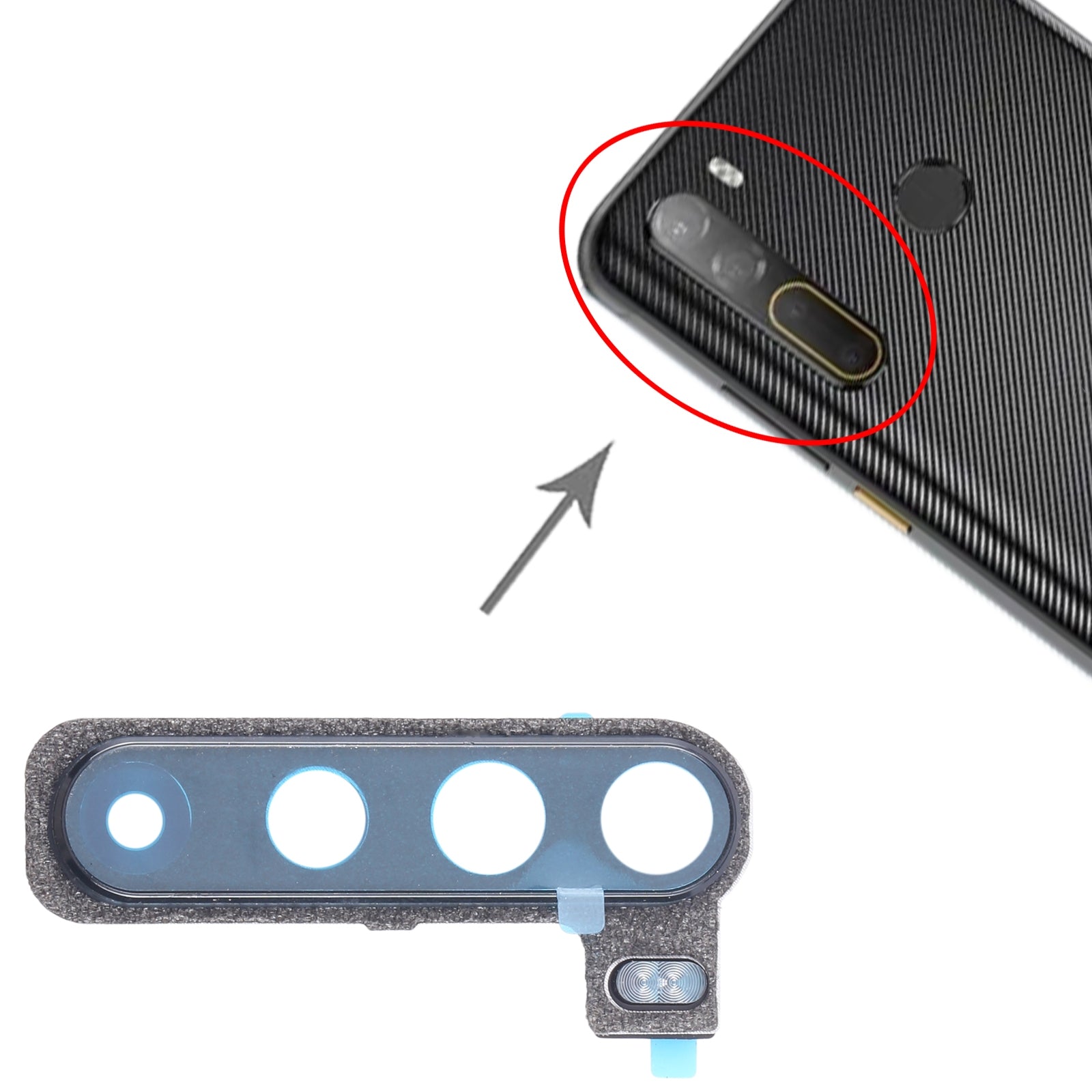 For HTC Desire 20 Pro Rear Camera Frame
