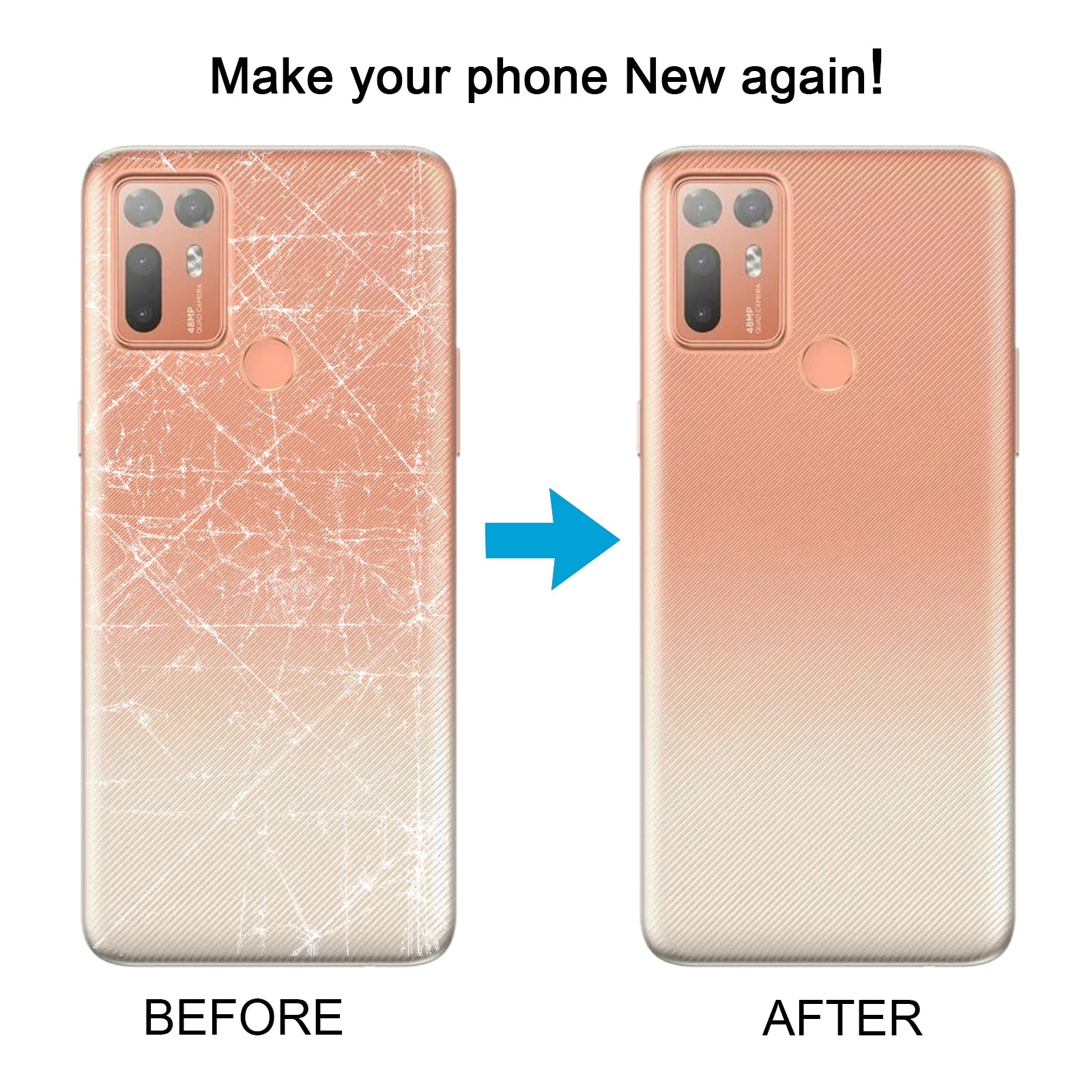 For HTC Desire 20+ Battery Back Cover Orange