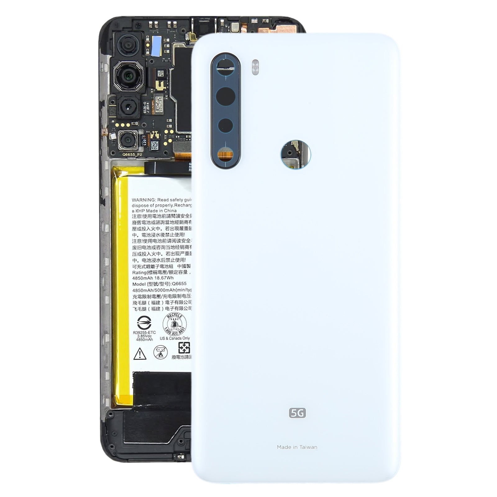For HTC U20 5G Battery Back Cover White