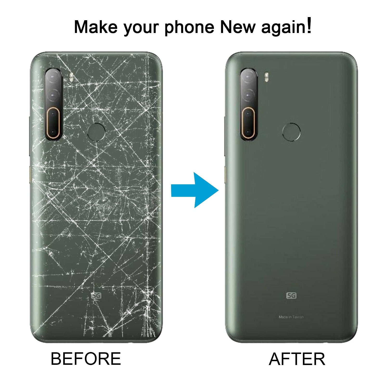 For HTC U20 5G Battery Back Cover Green