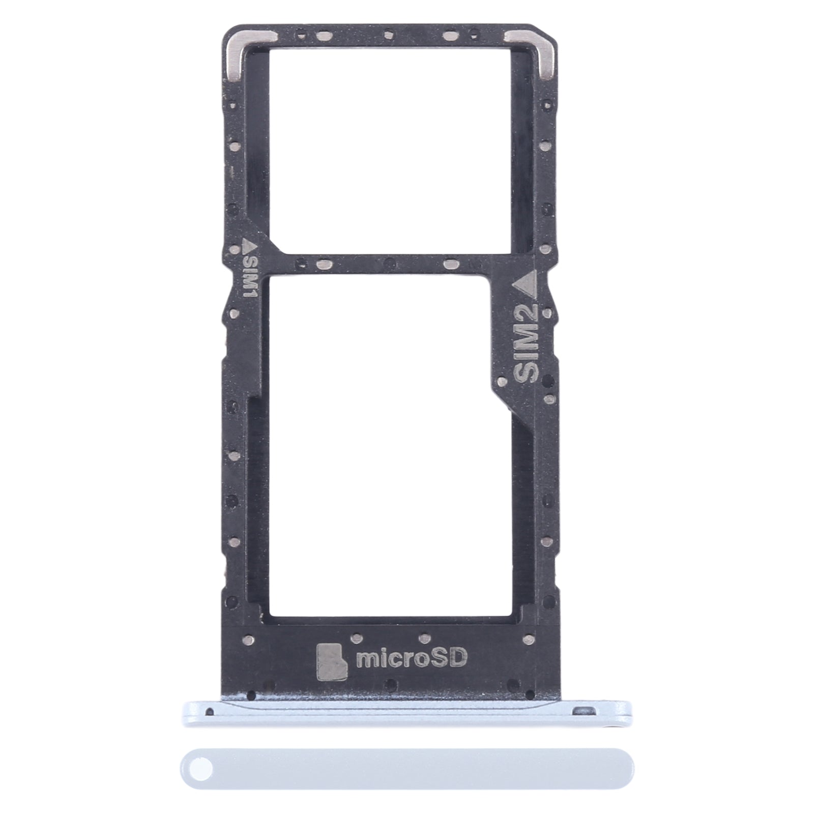 For HTC U20 5G SIM Card Tray + SIM / Micro SD Card Tray  White