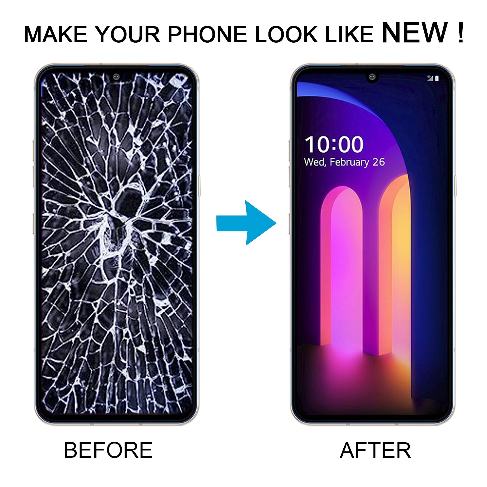 For LG V60 ThinQ KR Version LCD Screen Digitizer Full Assembly with Frame  Gold