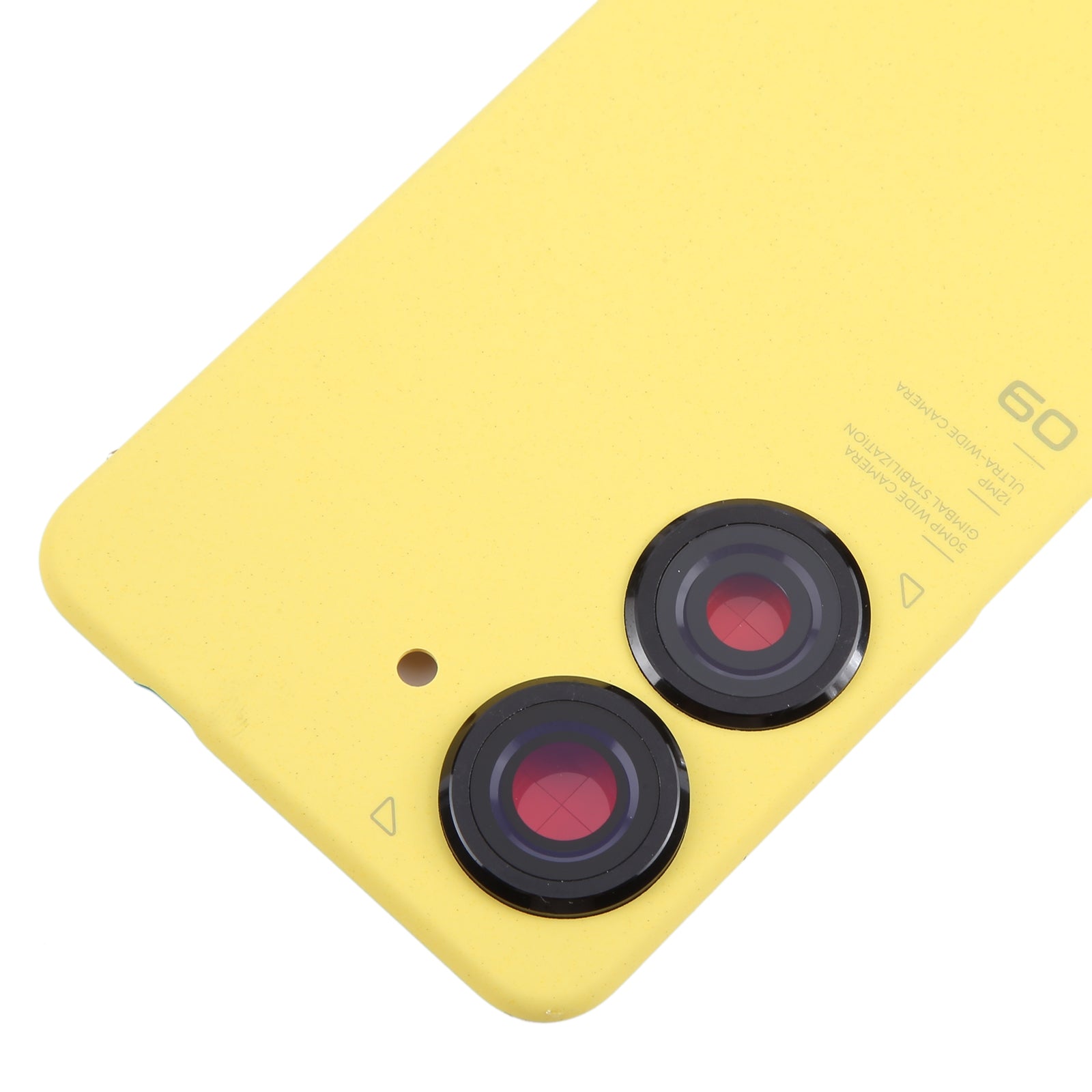 For Asus Zenfone 9 AI2202 Battery Back Cover with Camera Lens Cover Yellow