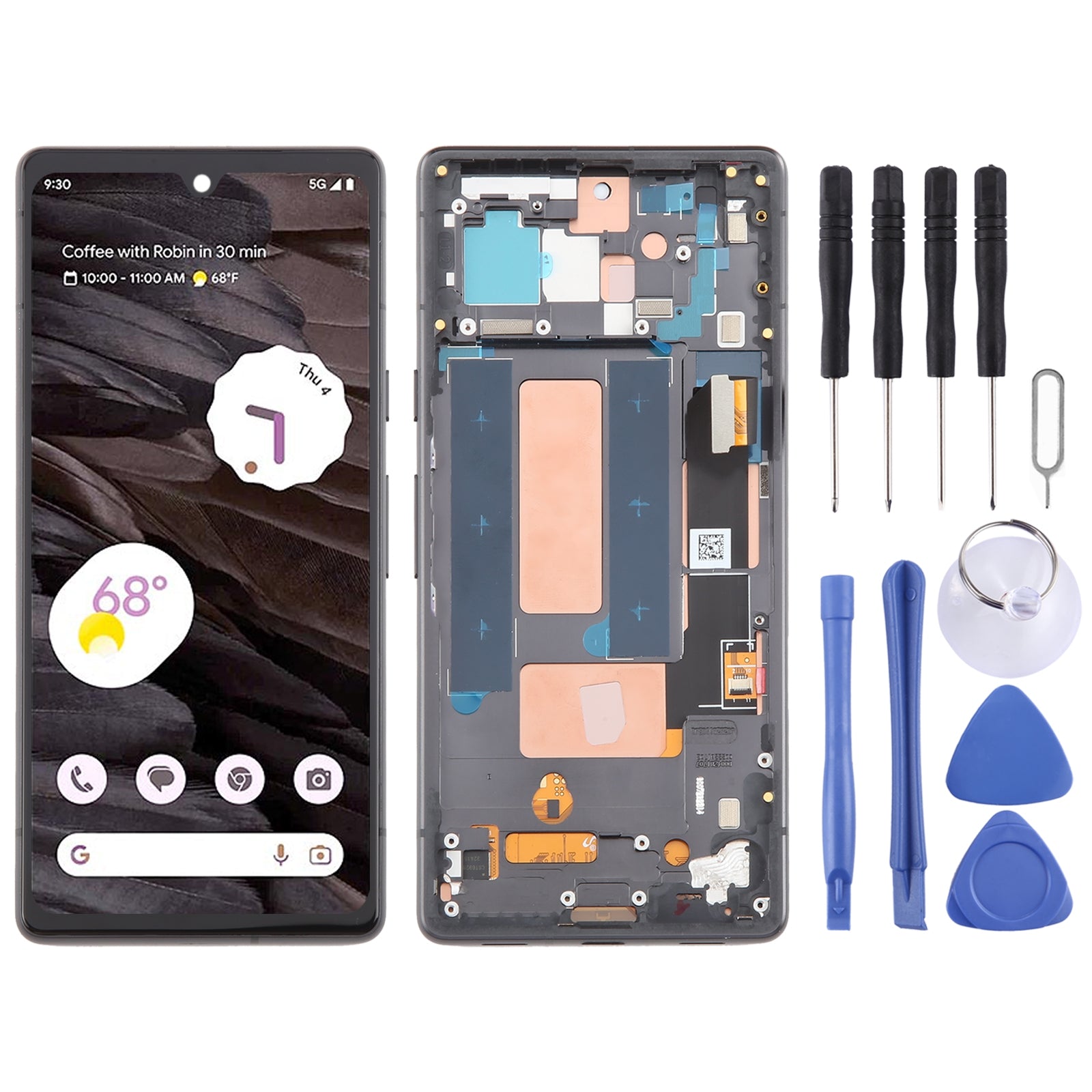 For Google Pixel 7A G82U8 OLED LCD Screen Digitizer Full Assembly with Frame  Black