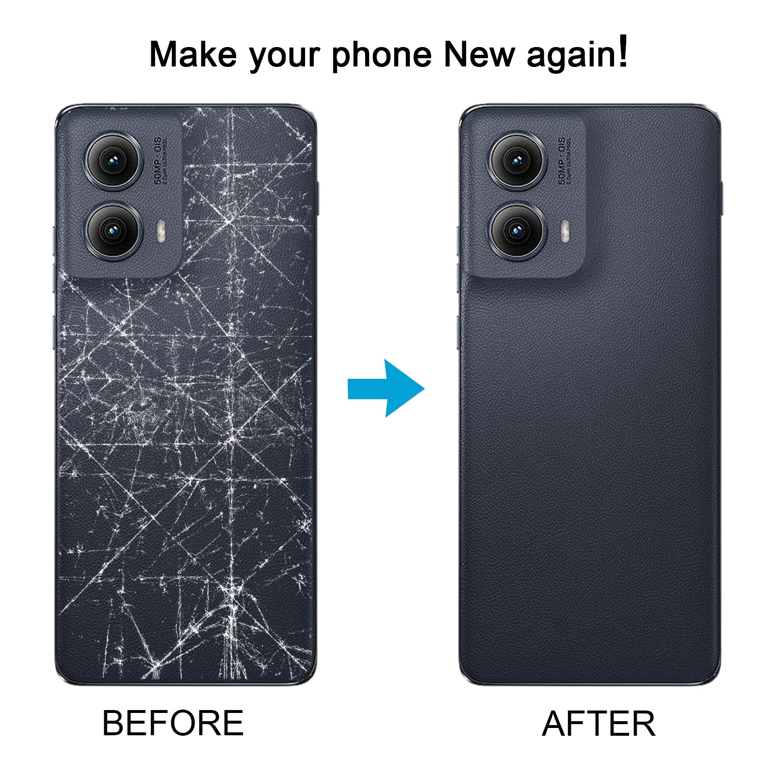 For Motorola Edge 2024 Battery Back Cover Black