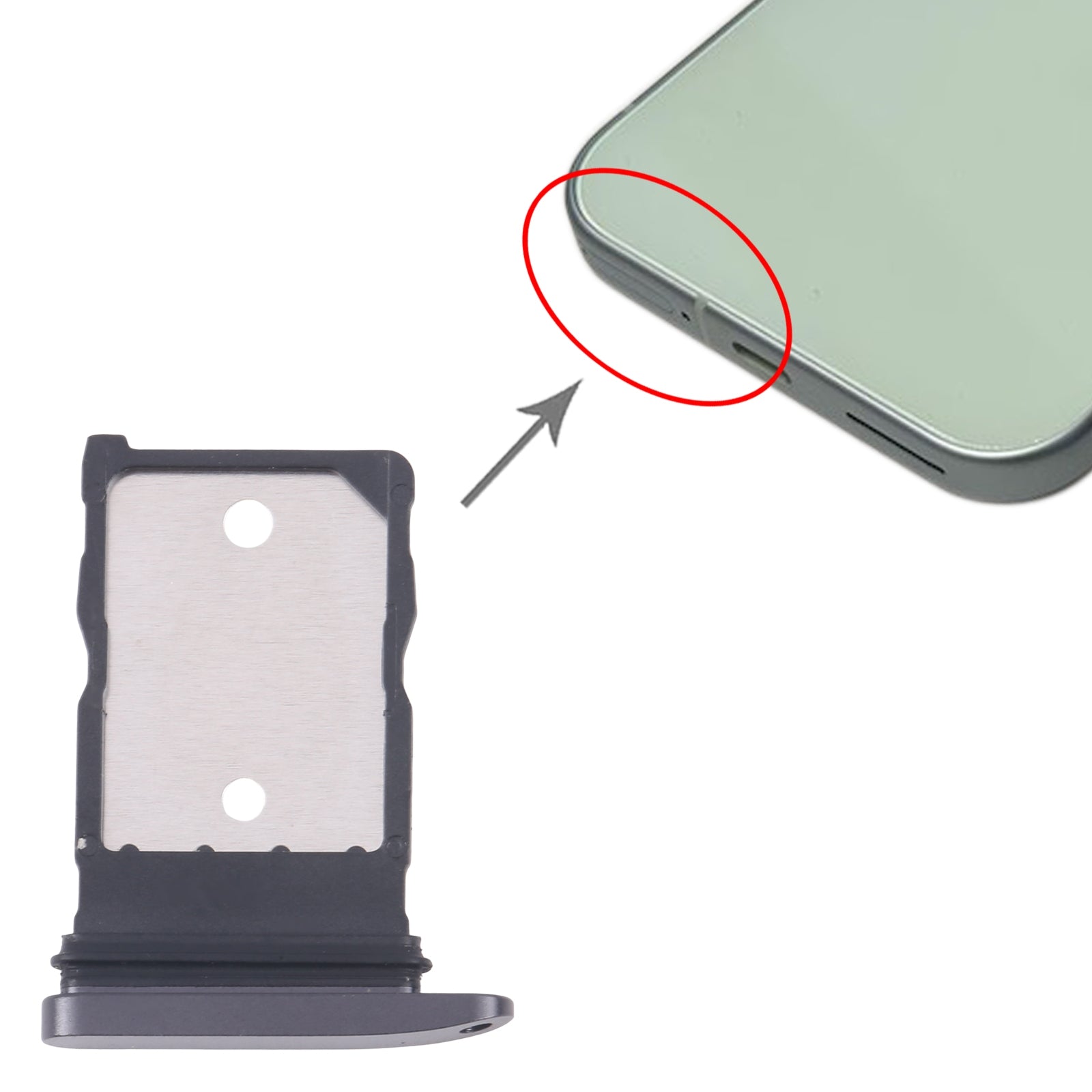 For Google Pixel 9 SIM Card Tray  Black