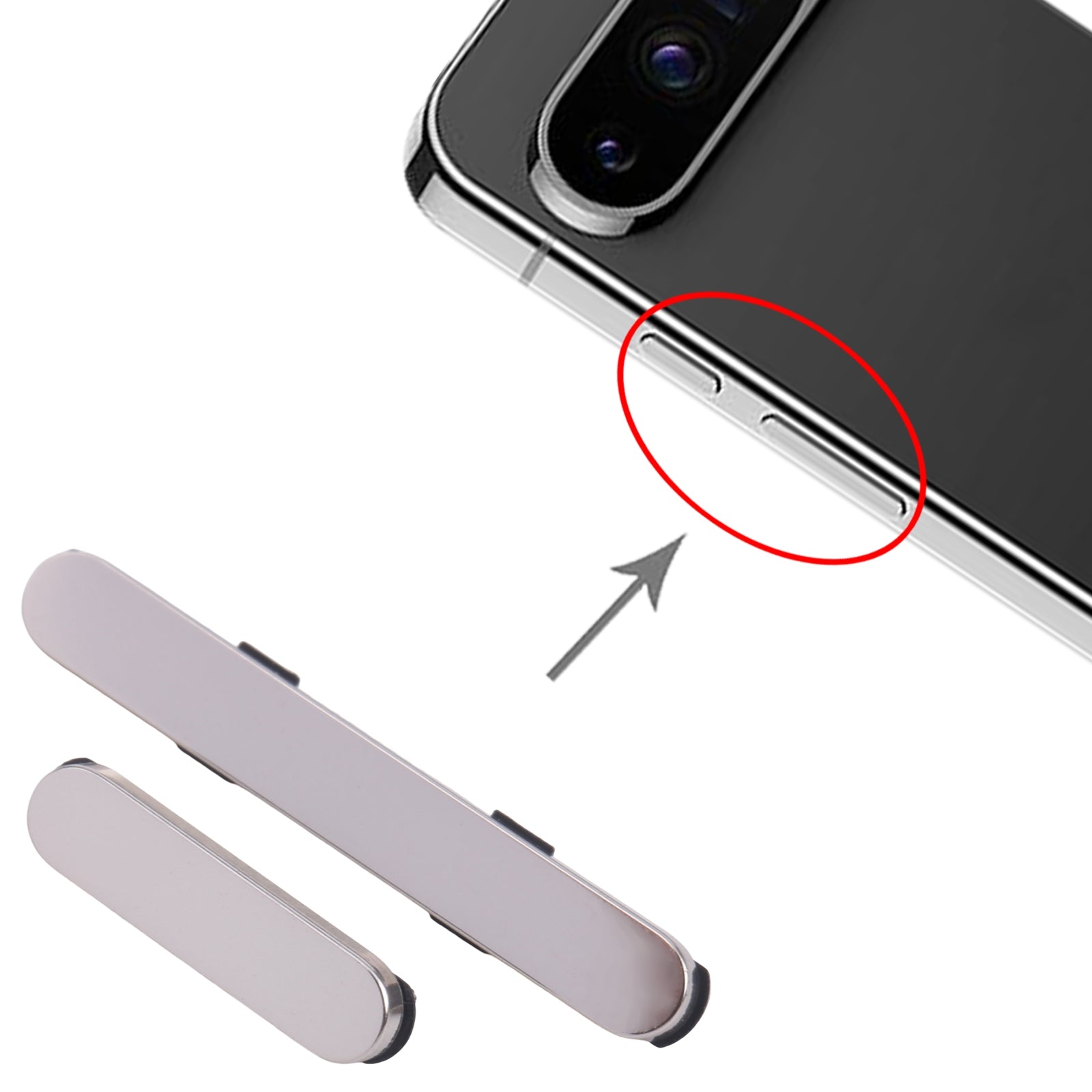 For Google Pixel 9 Pro Power Button and Volume Control Button  Beige