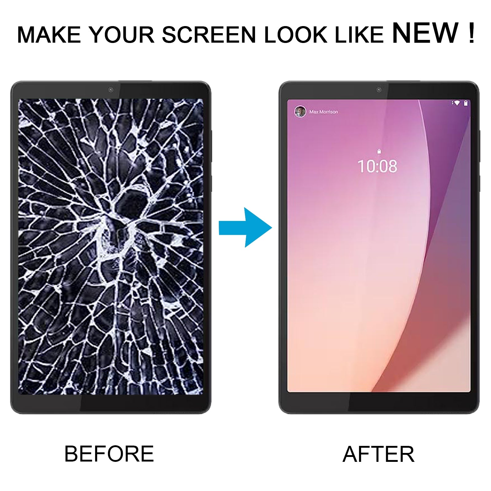 For Lenovo Tab M8 4th Gen TB300 TB300FU TB300XU LCD Screen with Digitizer Full Assembly Black