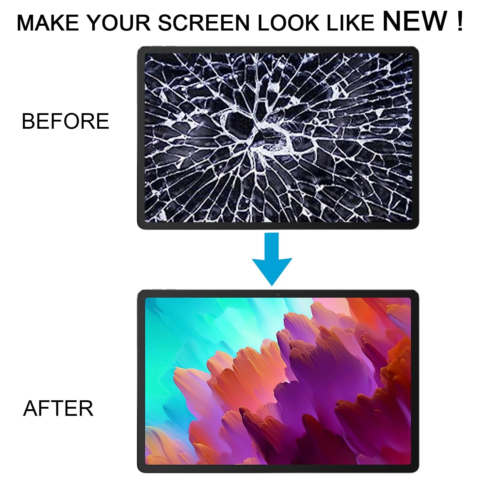 For Lenovo Tab P12 12.7 inch TB370 TB370FU TB370FC LCD Screen with Digitizer Full Assembly  Black