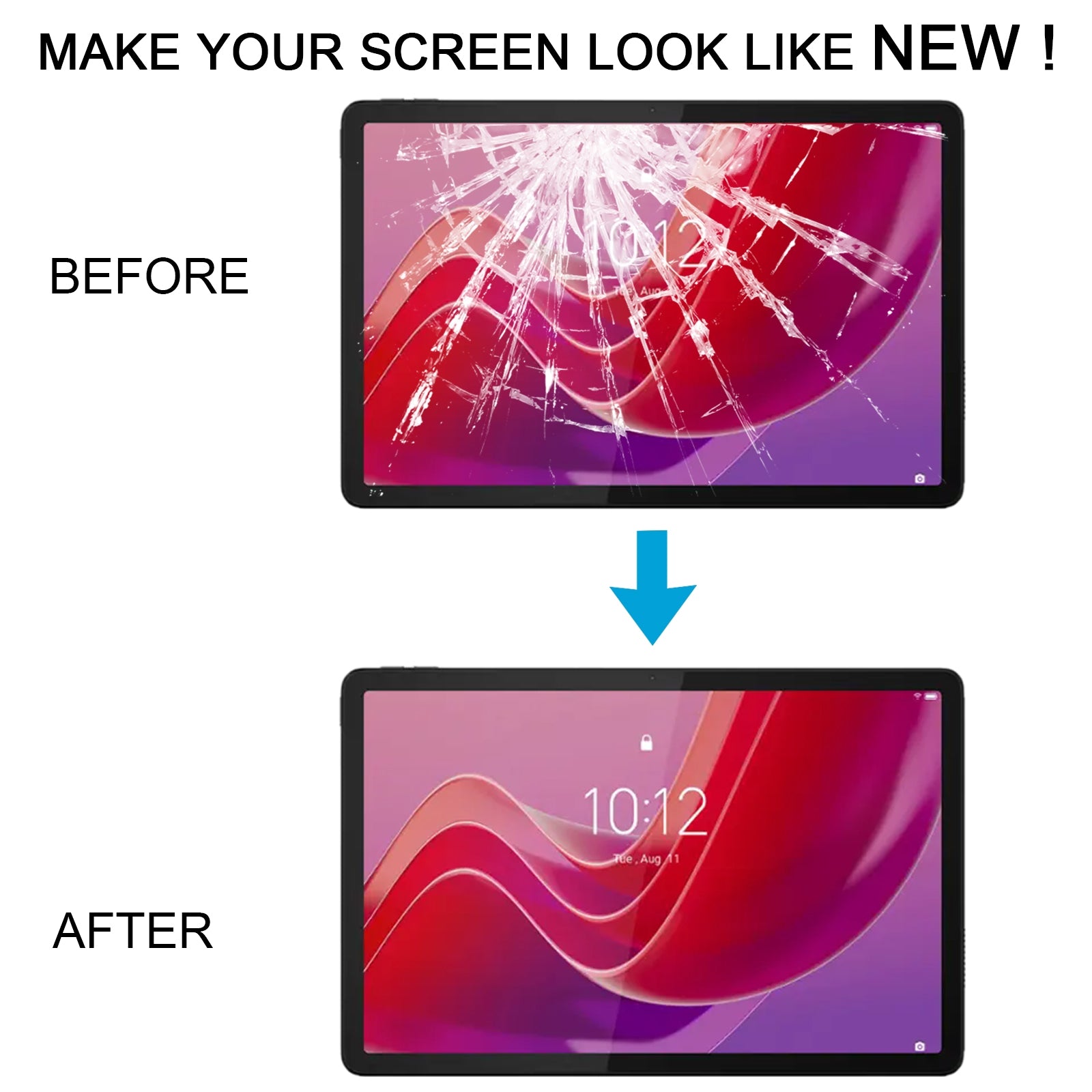 For Lenovo Tab M11 TB330FU TB331FC / Xiaoxin Pad 11 inch 2024 Front Screen Outer Glass Lens with OCA Optically Clear Adhesive