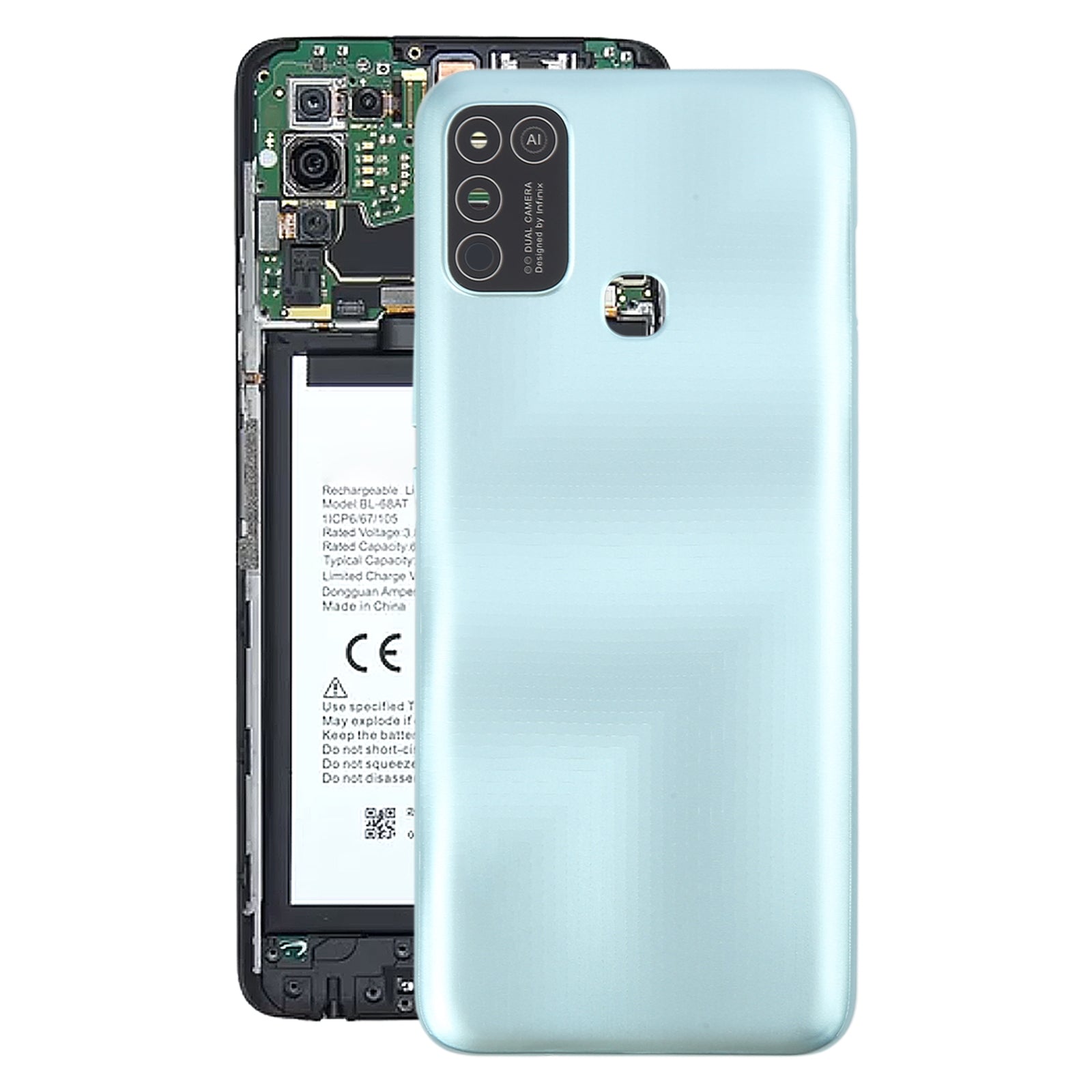 For Infinix  10 Play Battery Back Cover Green