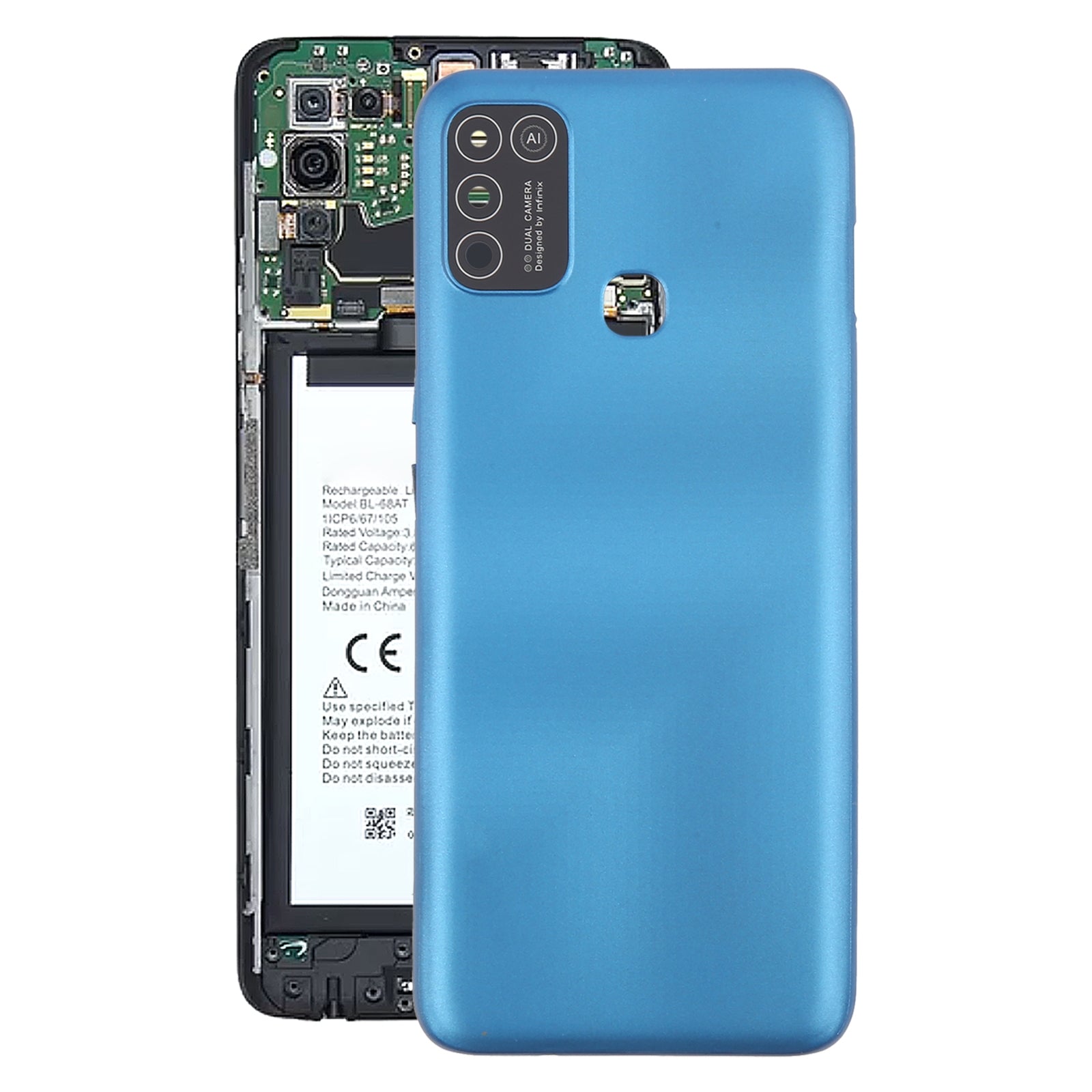 For Infinix  10 Play Battery Back Cover Blue