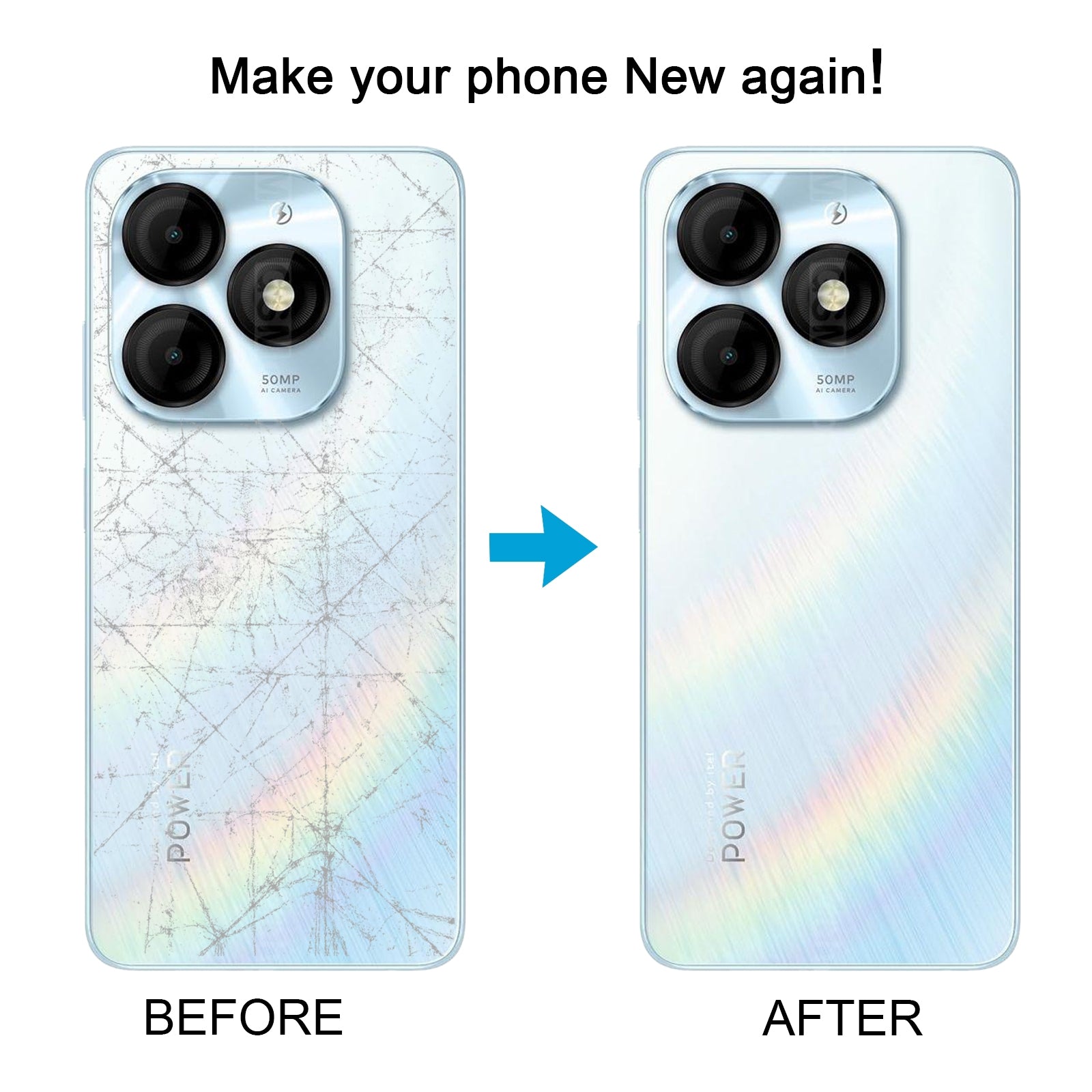 For itel P55 A666L Battery Back Cover Black