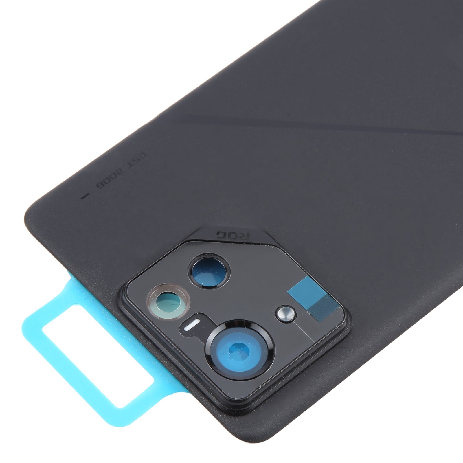 For Asus ROG Phone 8 Pro AI2401 AI2401_A Global Glass Battery Back Cover with Camera Frame Matte Black