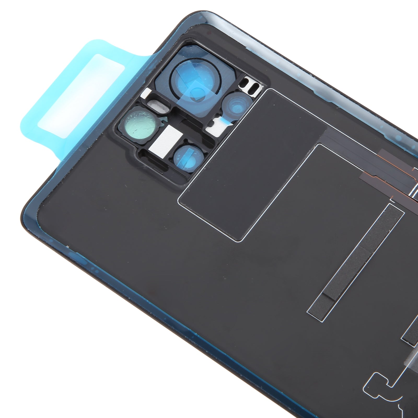 For Asus ROG Phone 8 Pro AI2401 AI2401_A Global Glass Battery Back Cover with Camera Frame Bright Black