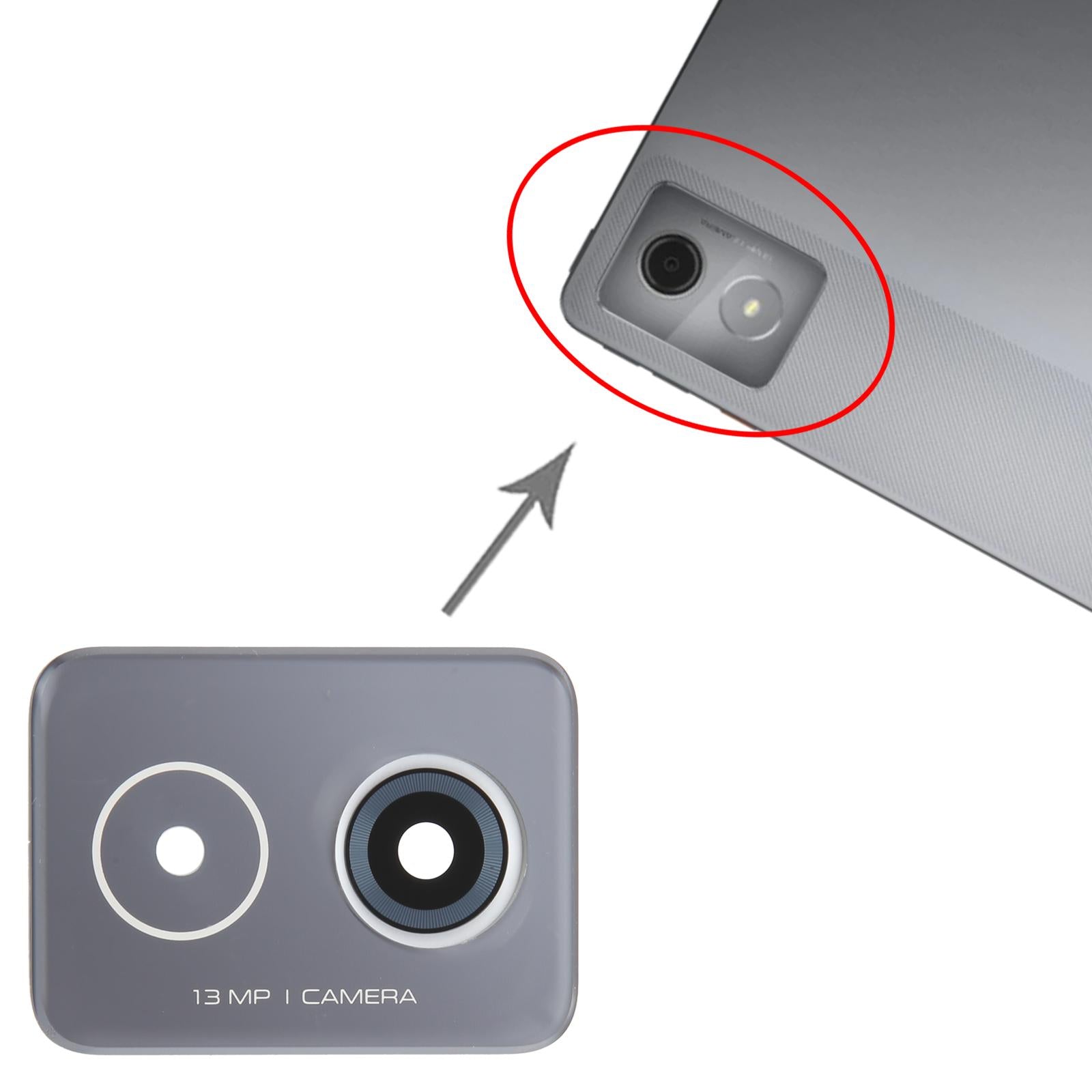 For Lenovo Tab K11 Plus TB352FU Back Camera Lens  Black