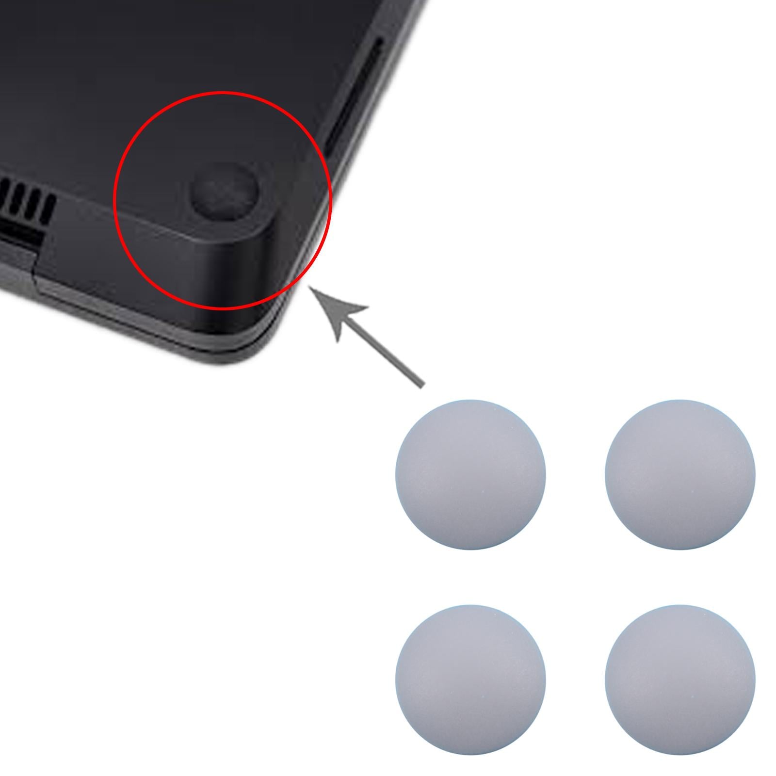 For MicroSurface Lap 3 / 4 / 5 1872 1868 1952 1867 1950 4 in 1 Bottom Case Rubber Mats  Silver