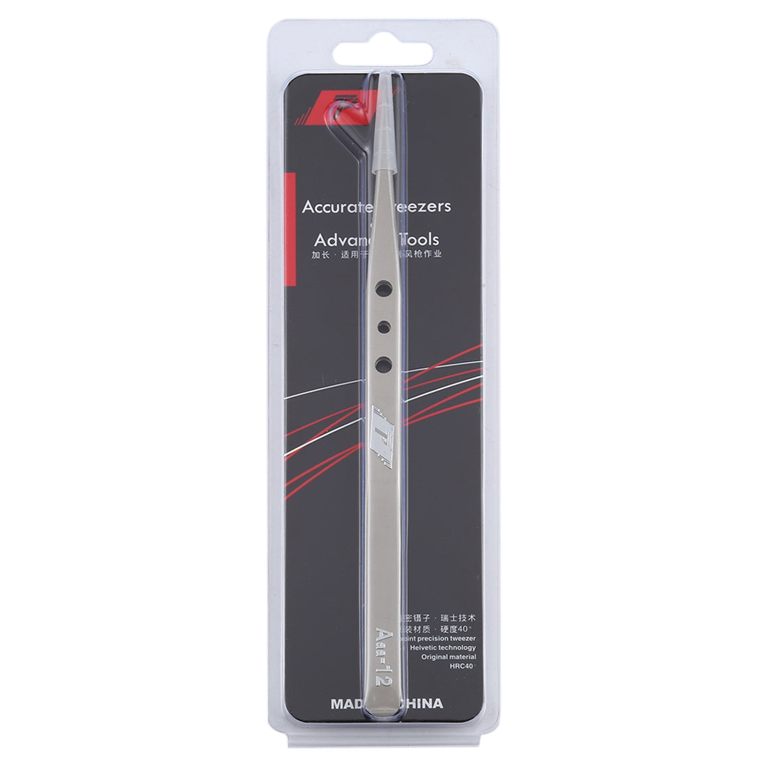 Aaa-12 Precision Repair Tweezers Long Pointed Stainless Steel