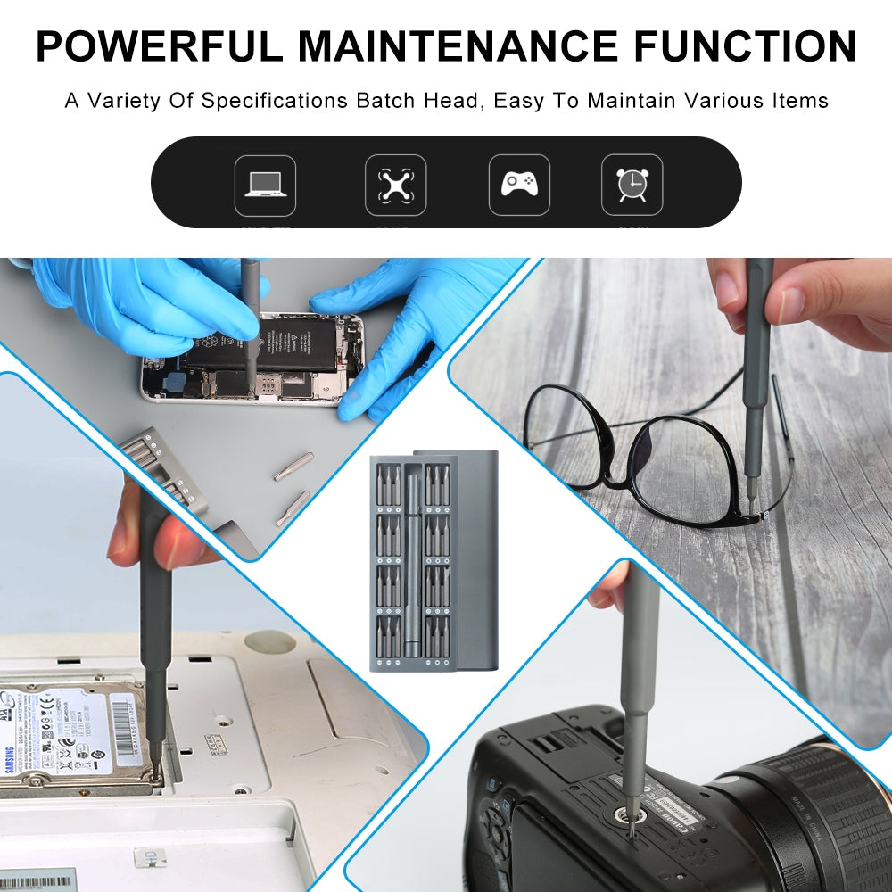 24 in 1 Multi-function Precision Screwdriver Magnetic Bits Combination Tool Set